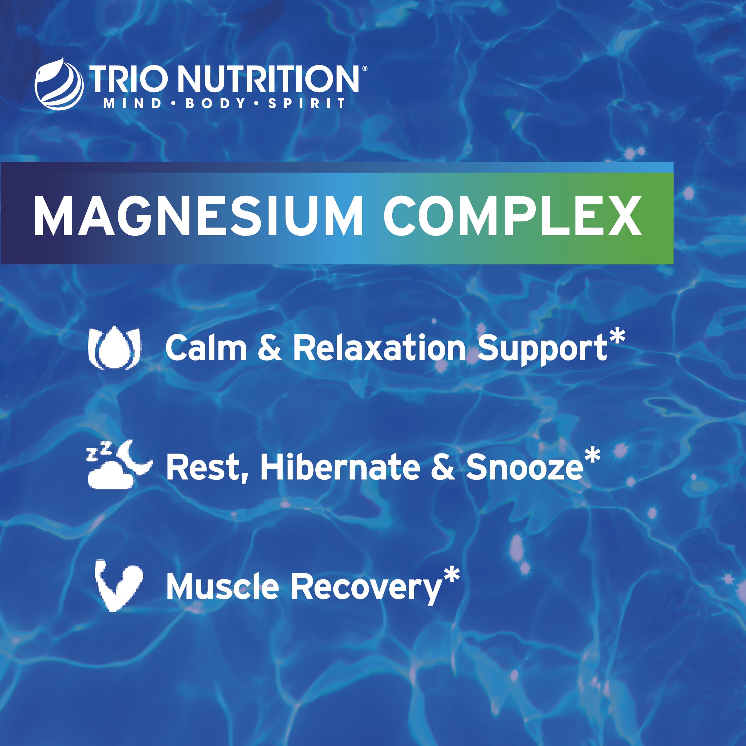 Trio Nutrition Magnesium Complex 90 Day Supply 420 mg | Natural Calm, Relax, Stress Relief, and Muscle Recovery |Magnesium Glycinate Supplement with Vitamin B6 for Rapid Absorption* TRIO NUTRITION uk supplements