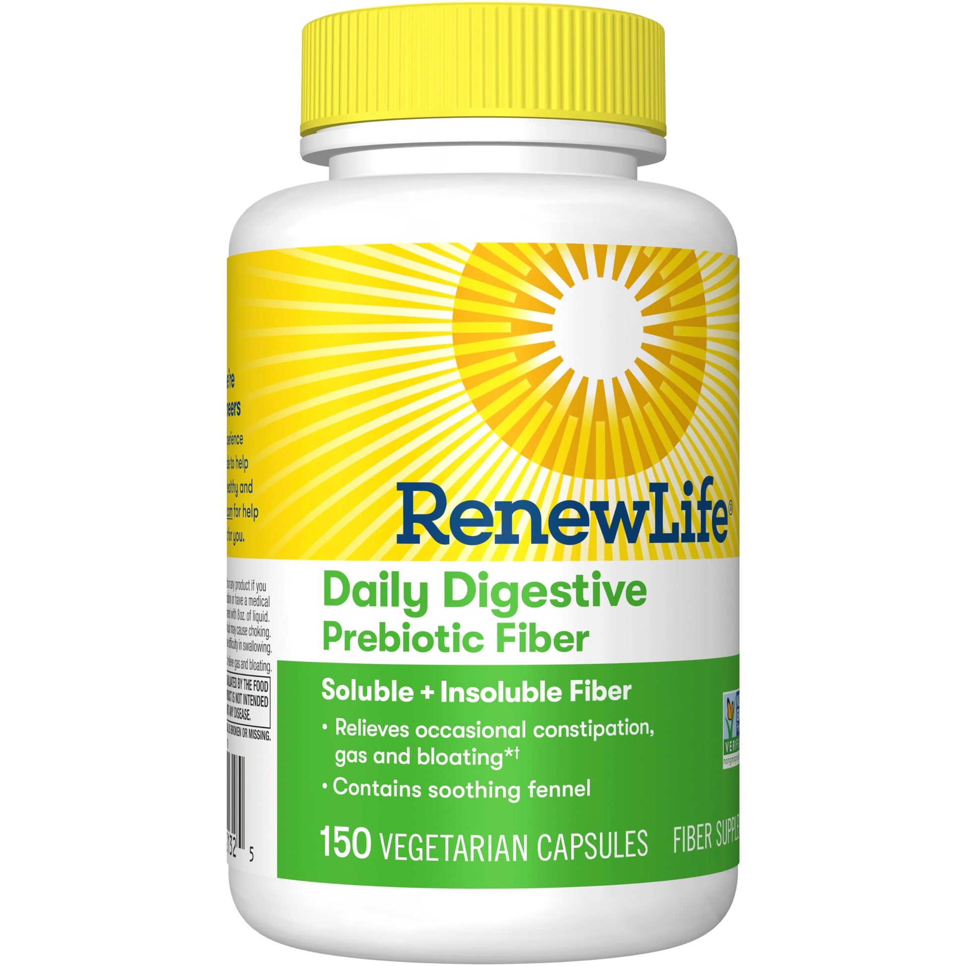 Renew Life Adult Daily Digestive Prebiotic Fiber, 150 Vegetarian Capsules Renew Life uk supplements