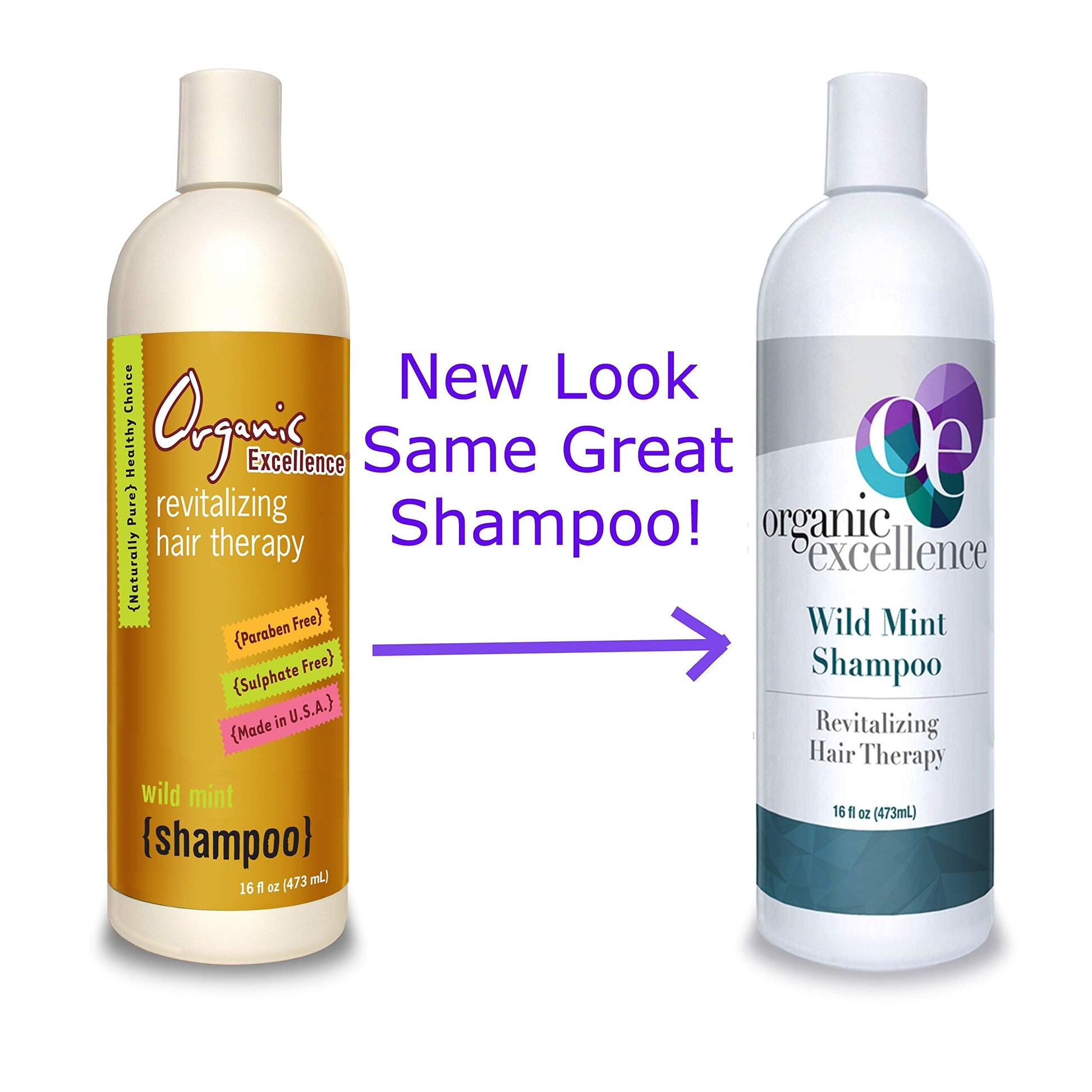 Organic Excellence Wild Mint Shampoo - 16 oz Organic Excellence uk supplements