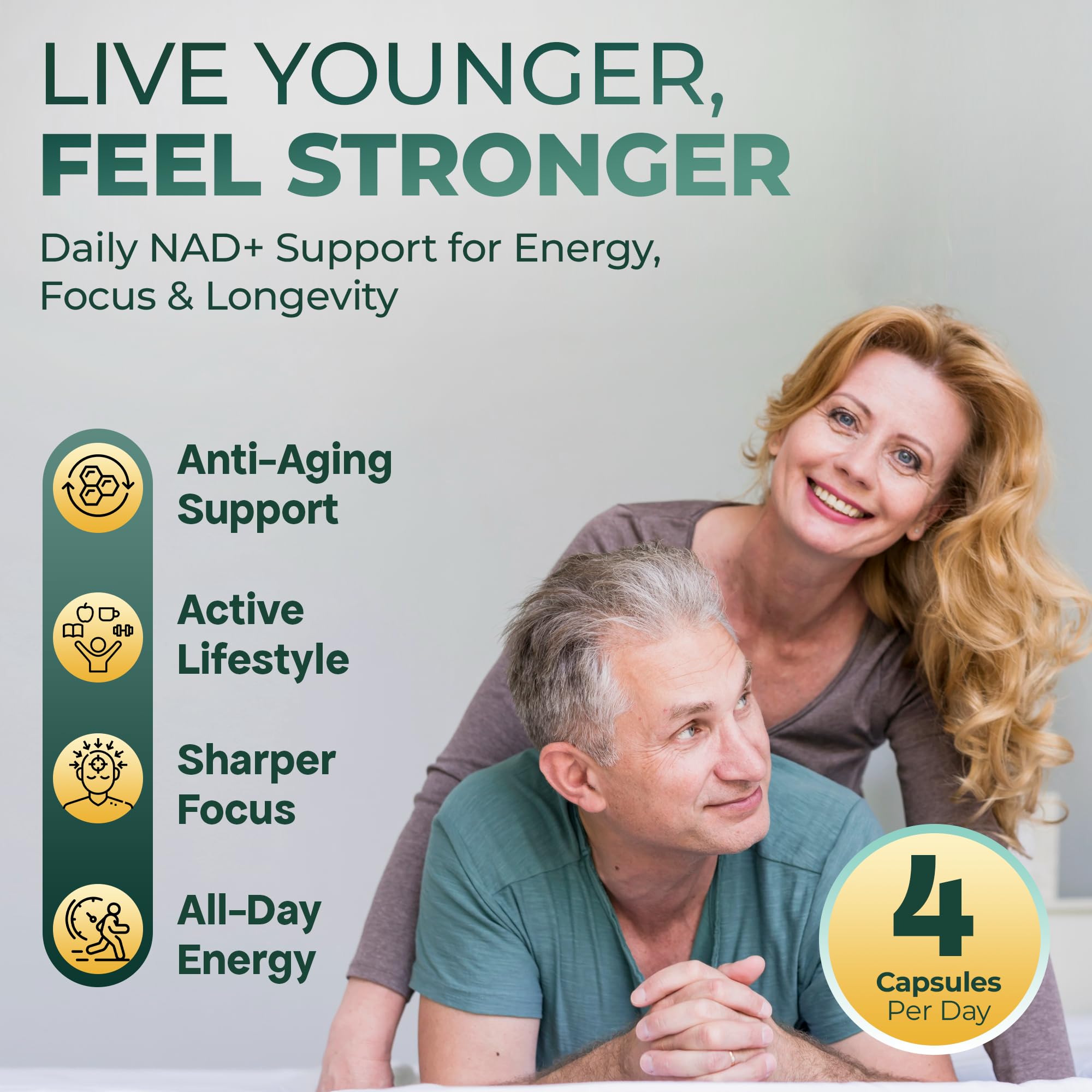 UPLIFE NAD+ Supplement 1,372mg – Liposomal NAD+ with CoQ10, Resveratrol, Spermidine, L-Theanine, Apigenin & PQQ – NMNH Alternative Booster Cellular Energy, Healthy Aging, Immune Health – 120 Capsules UPLIFE uk supplements