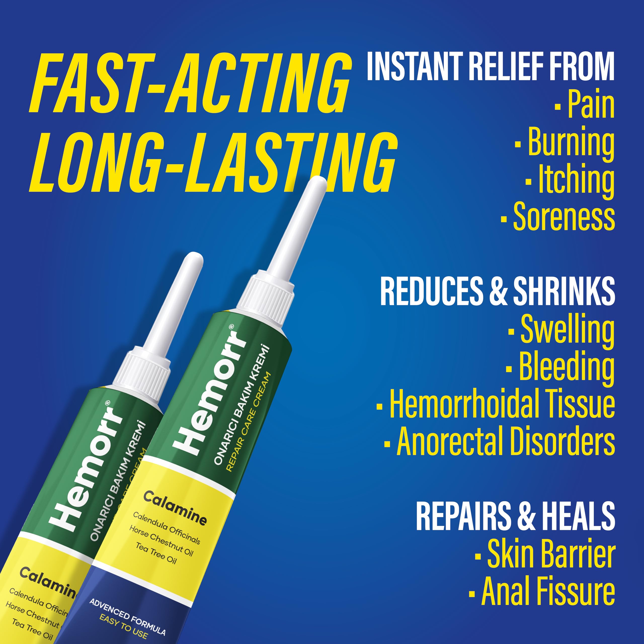 Hemorr Hemorrhoid Treatment Cream with Horse Chestnut, Calendula Oil, Zinc Oxide & Tea Tree Oil – Fast Relief for Pain, Swelling, Itching & Discomfort – Natural Healing & Soothing Formula 1.69 Oz Hemorr uk supplements