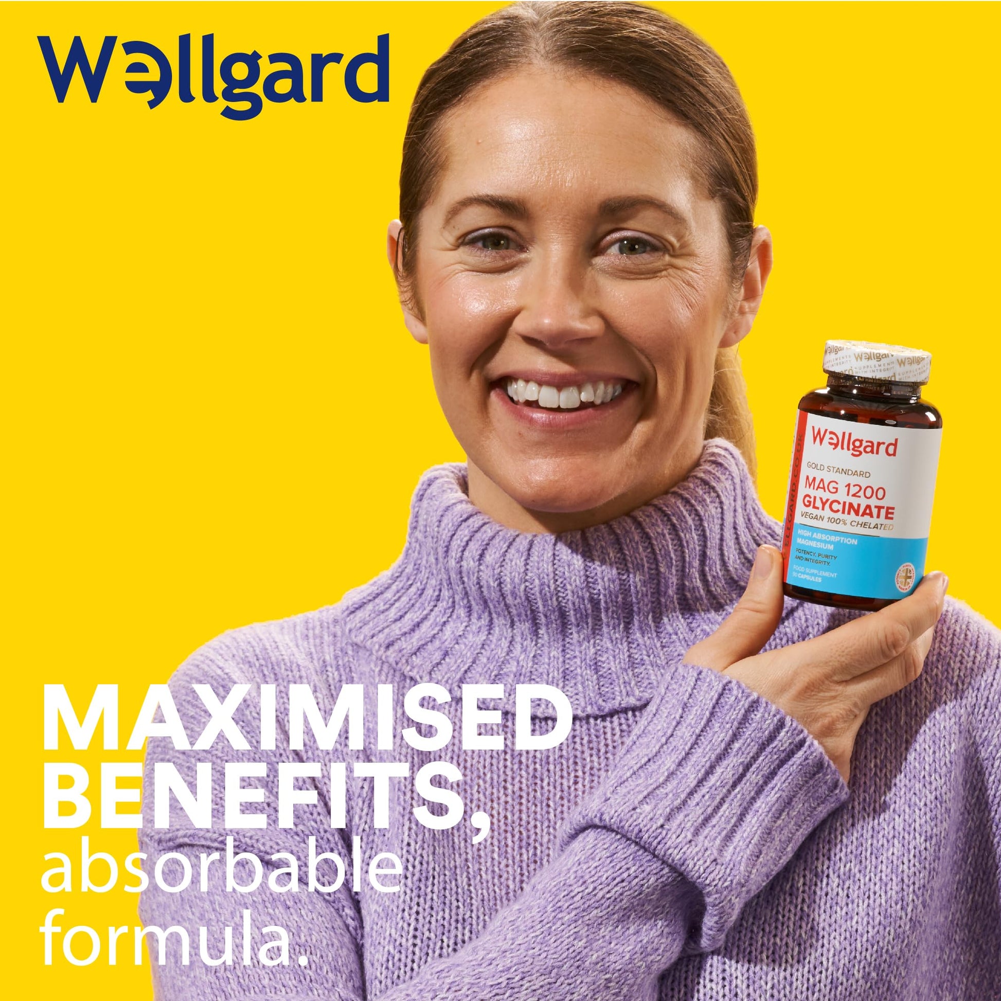 Wellgard Magnesium Glycinate, Mag 1200, High Strength Magnesium Bisglycinate Wellgard uk supplements