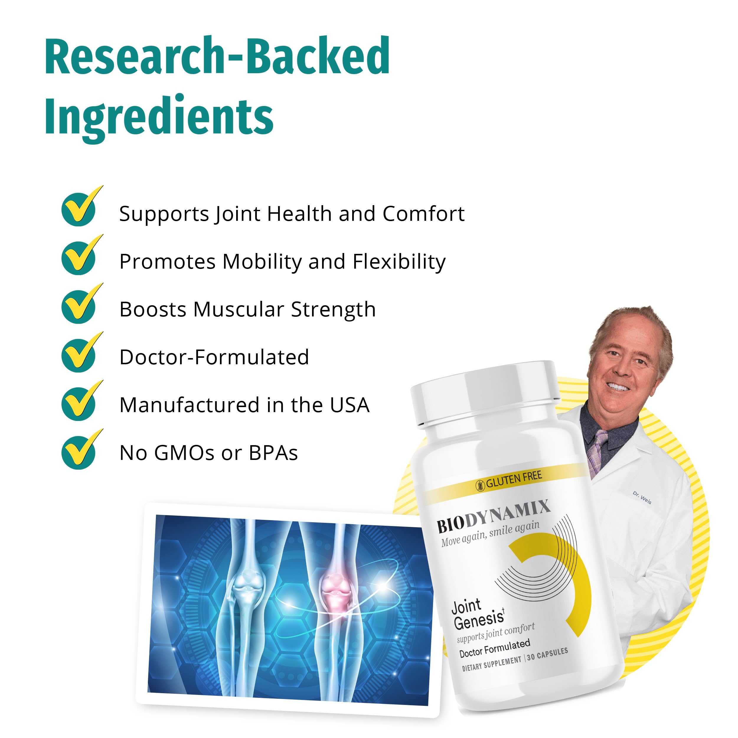 BioDynamix Joint Genesis - Joint Support Supplement - with Mobilee and Boswellia Serrata - for Comfortable, Flexible Joints - 30-Day Supply BioDynamix uk supplements