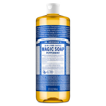 Dr. Bronner's Pure-Castile Magic Liquid Soap - Made with Regenerative Organic Certified Oils- 18-in-1 Uses for Face