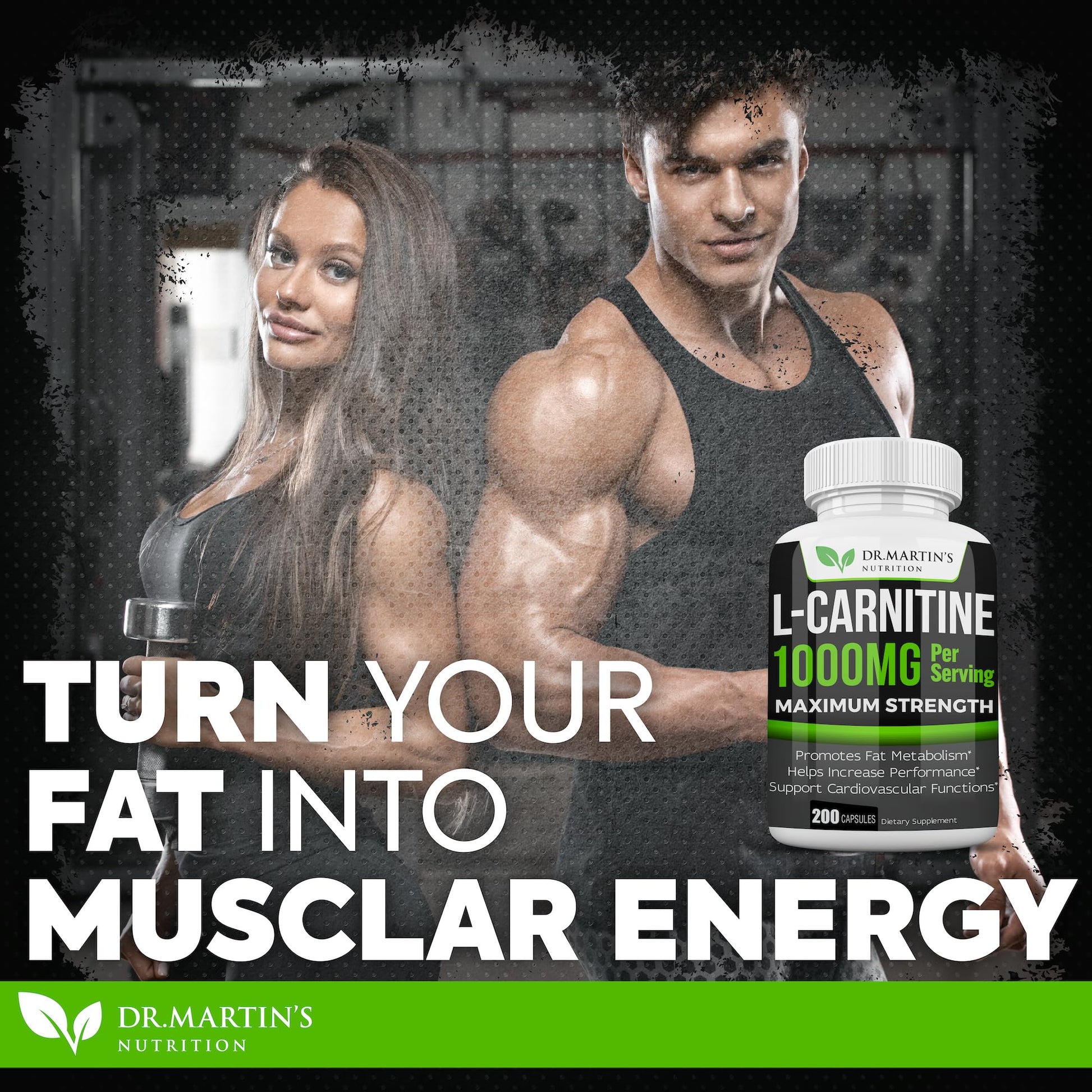 DR. MARTIN'S NUTRITION Extra Strength L-Carnitine - 200 Capsules - 1000mg Per Serving - Boost Your Metabolism and Increase Performance DR. MARTIN'S NUTRITION uk supplements