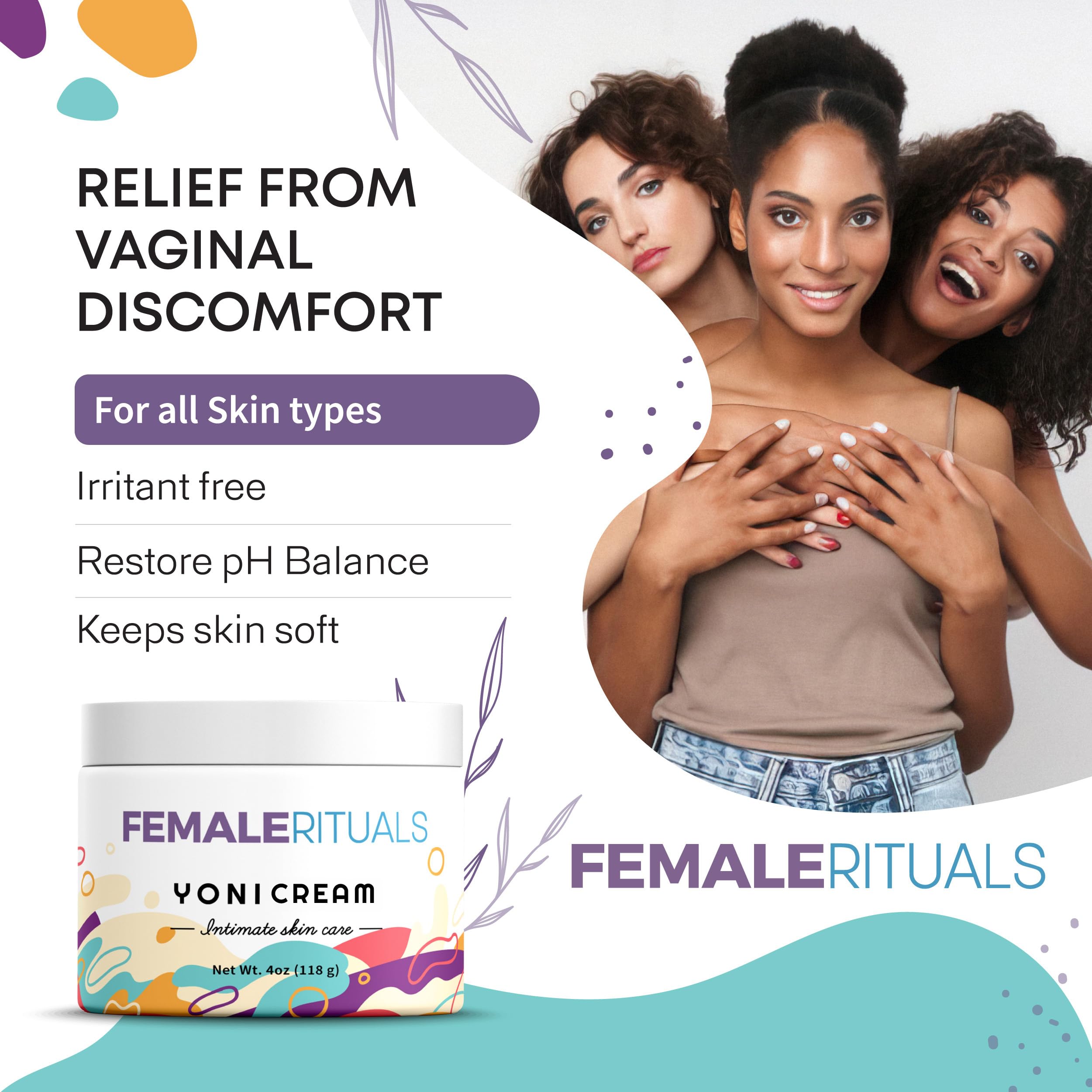 FEMALE RITUALS Vulva Moisturizing Cream - Vulva Care Balm - Clinically Tested Vaginal Moisturizer FEMALE RITUALS uk supplements
