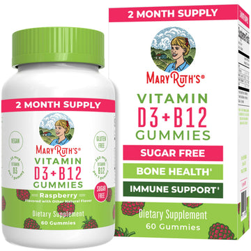 MaryRuth Organics Sugar Free | 2 Month Supply | Vitamin D & B12 Vitamin Supplements for Adults & Kids | Bone Health | Immune Support | Vegan | Non-GMO | 60 Servings MARYRUTH'S uk supplements