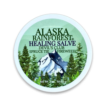 Snowy Summit Alaska Rainforest Salve - Herbal Salve for Dry Skin & Joint Relief - Natural Super Salve for Soothing Skin with Gentle Aroma - Body & Hand Salve - Muscle Rub with Alaskan Devil’s Club Oil Snowy Summit uk supplements