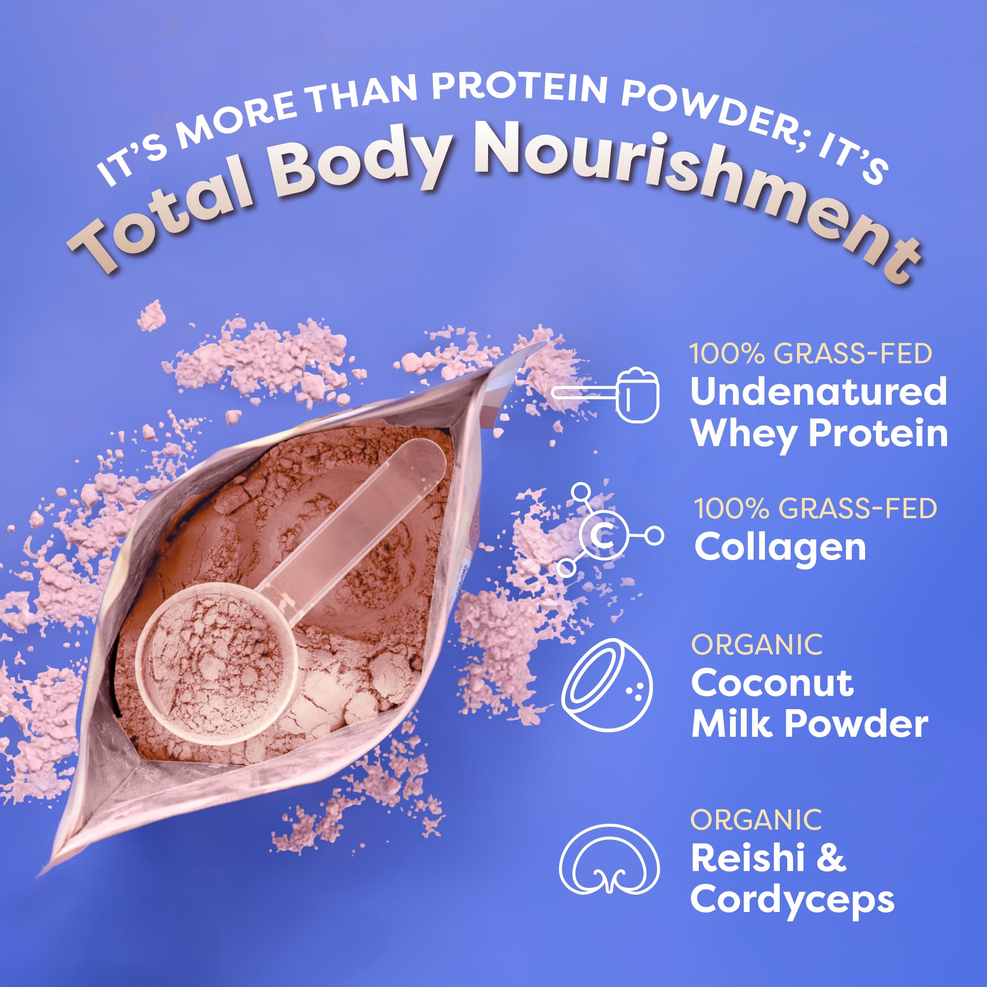 FlavCity Protein Powder Smoothie, Berries & Cream - 100% Grass-Fed Whey Protein FlavCity uk supplements
