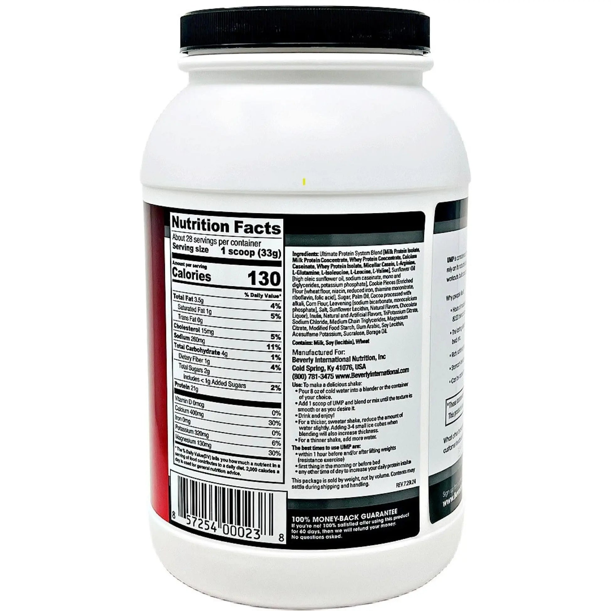 Beverly International UMP Protein Powder, Cookies & Cream. Unique Whey-Casein Ratio Builds Lean Muscle. Easy to Digest. No Bloat. (32.8 oz) 2lb .8 oz Beverly International uk supplements