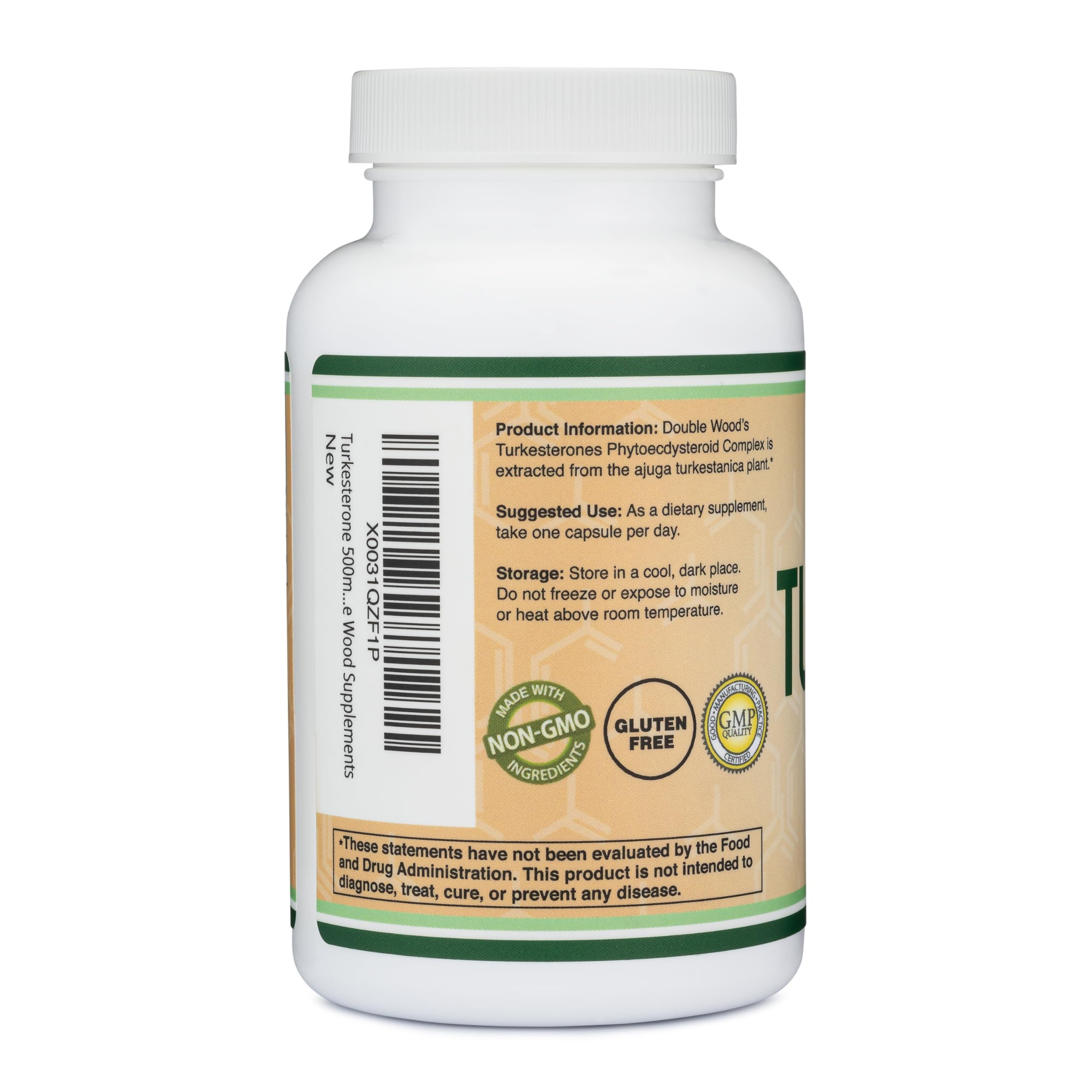 Turkesterone Supplement 500mg, 120 Capsules (Ajuga Turkestanica Extract Std. to 10% Turkesterone) Similar to Ecdysterone for Men's Health Support (Manufactured and Tested in the USA) by Double Wood Double Wood Supplements uk supplements