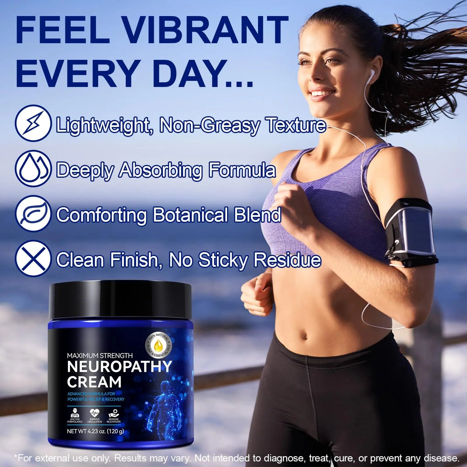 Neuropathy Cream Extra Strength 120g, Neuropathy Nerve Pain Relief Cream Contains Arnica, Vitamin B6 & Lavender, Deep Soothing & Moisturizing Aus Healthcare uk supplements