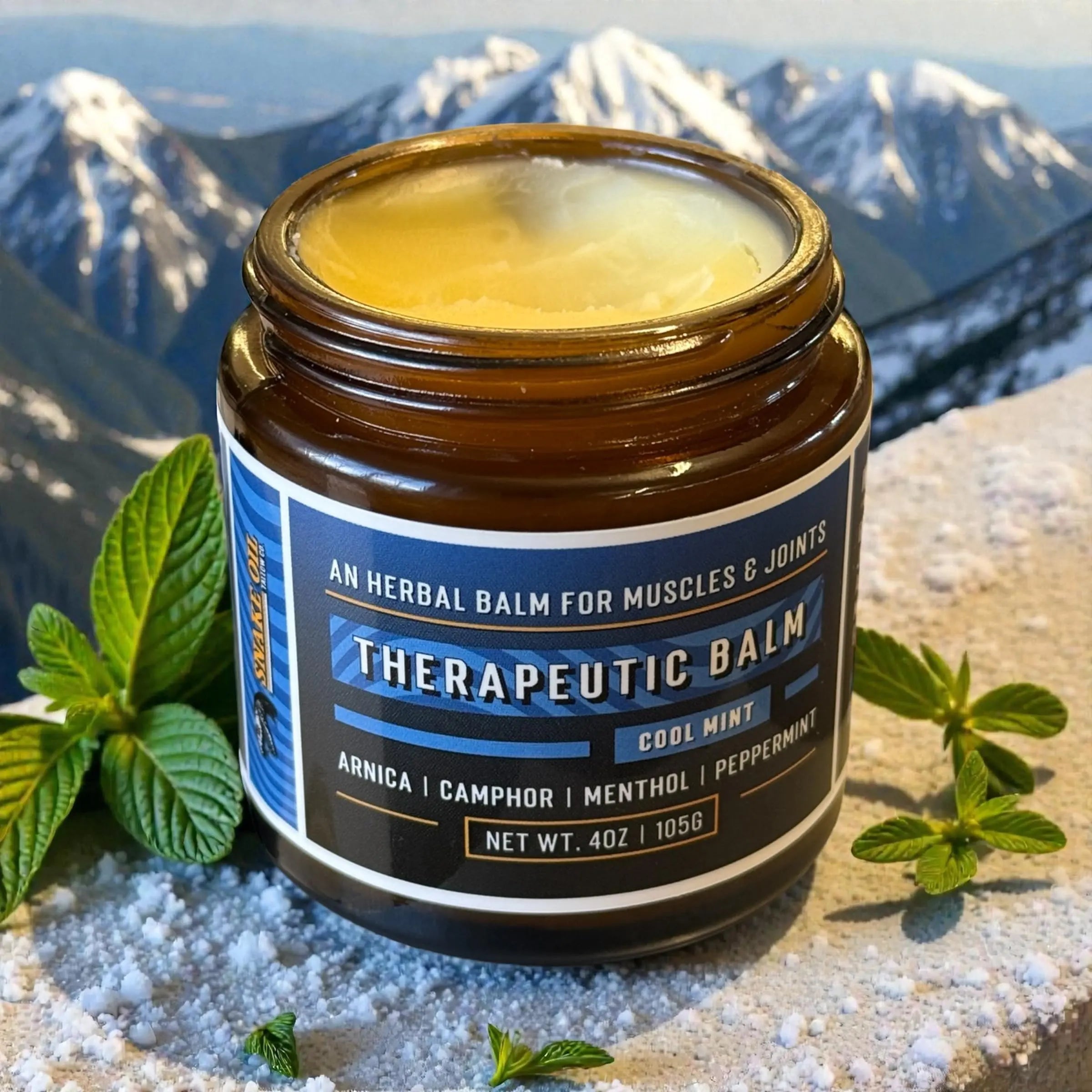 Muscle & Joint Therapeutic Tallow Balm - Made in Utah, USA - Arnica, Camphor, Menthol, Peppermint - Great for Pain, Soreness, Bruising, Stiffness - Grass-Fed Tallow, Jojoba Oil, Beeswax Snake Oil Tallow Co. uk supplements