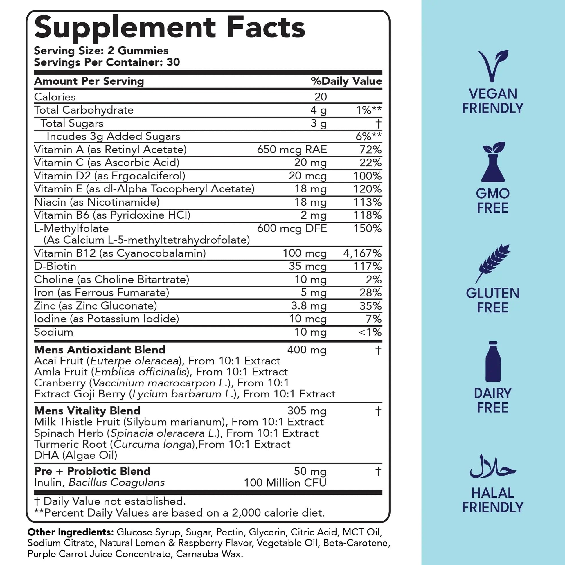 Sakoon nutrition Men's Multivitamin Gummies with Probiotics and Prebiotics, Adult Multivitamin A, C, D, E, B & More Sakoon nutrition uk supplements