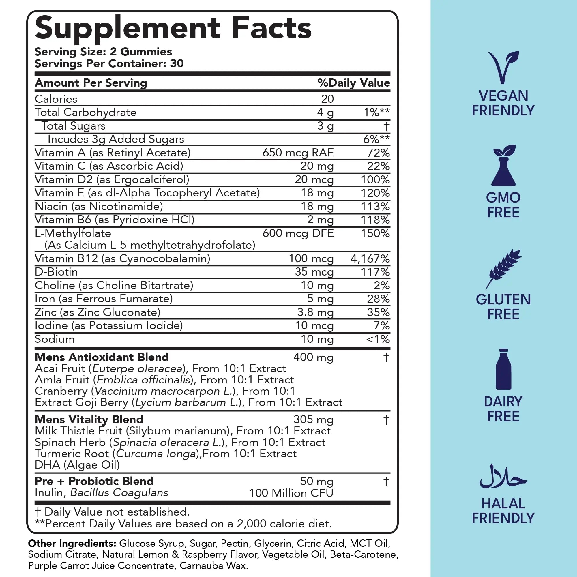 Sakoon nutrition Men's Multivitamin Gummies with Probiotics and Prebiotics, Adult Multivitamin A, C, D, E, B & More Sakoon nutrition uk supplements