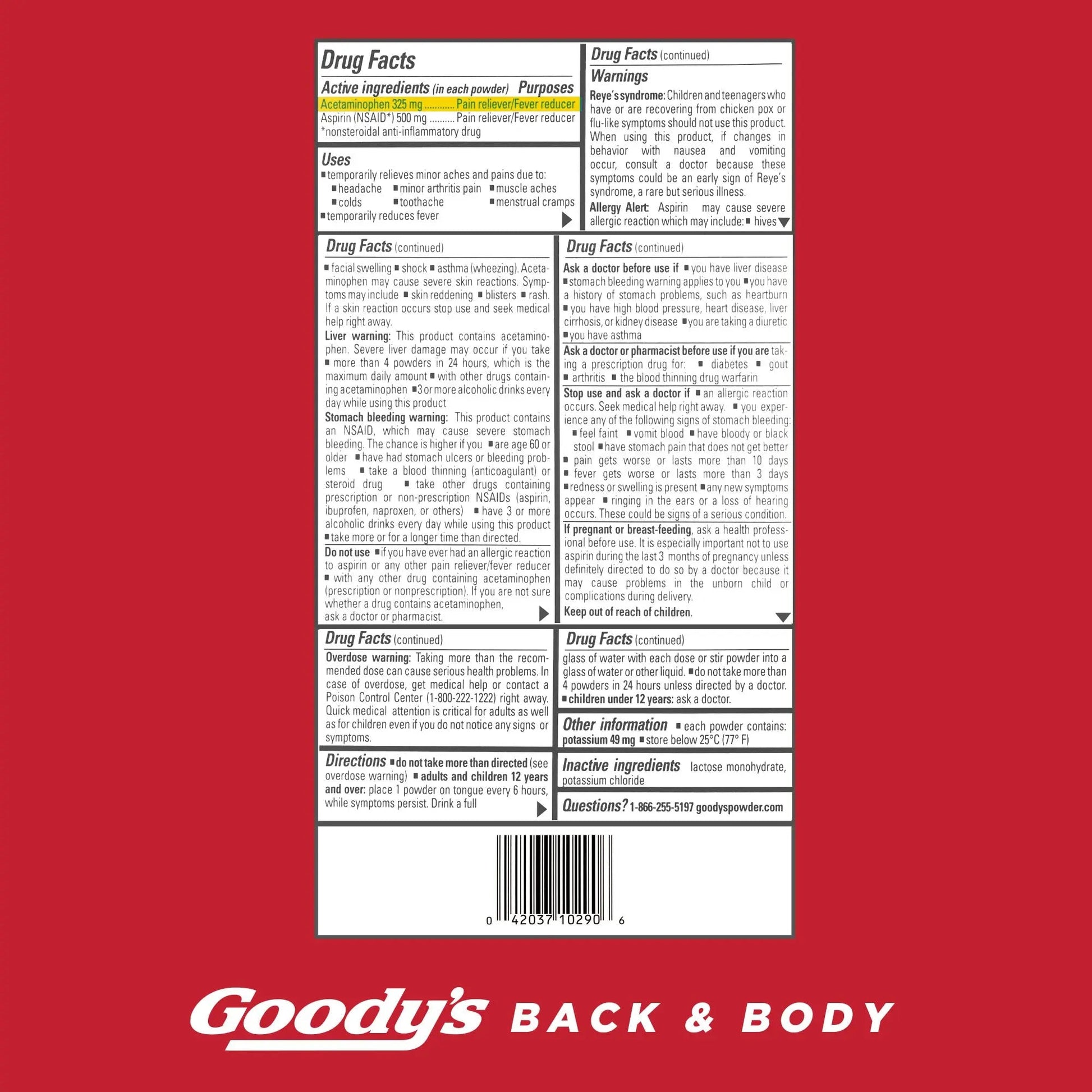 Goody's Back and Body Pain Relief Powder, 24 ct (Pack of 1) Goody's uk supplements