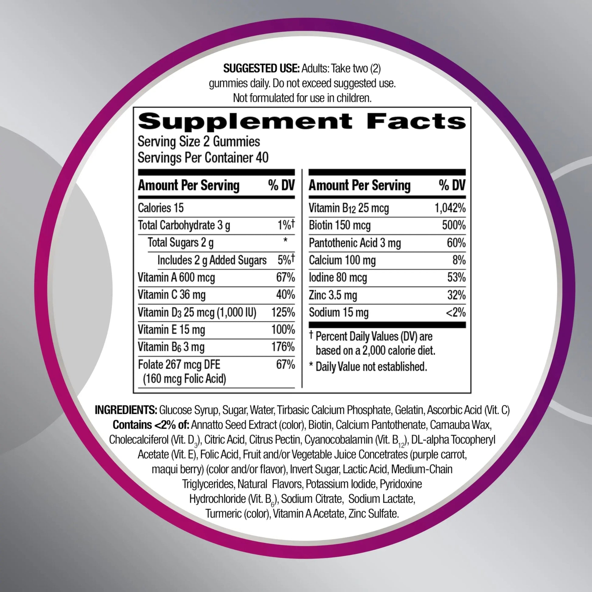 Centrum MultiGummies for Women 50 Plus, Multivitamin/Multimineral Supplement with Vitamins D3, E, B6, and B12 Centrum uk supplements