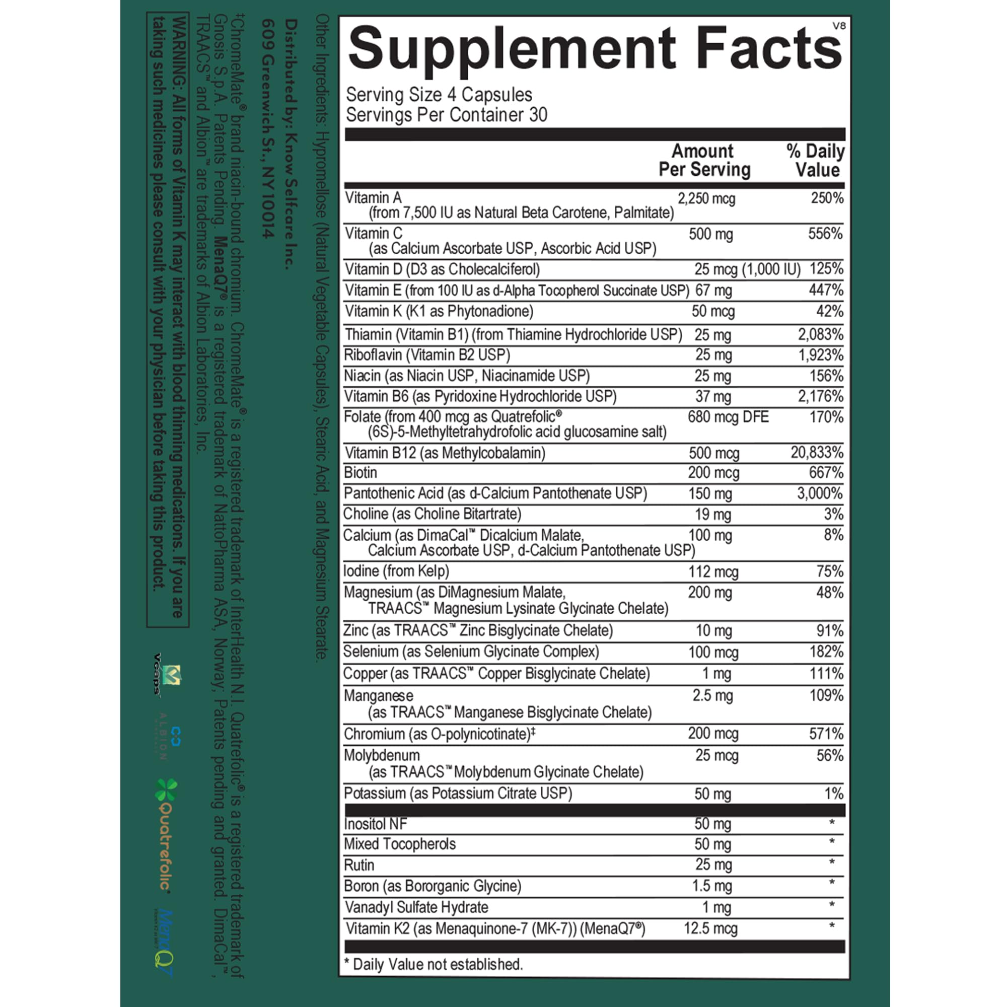 Veracity Multivitamin for Women - Vitamin B Complex, Magnesium, Calcium, Essential Vitamins Supplement, Trace Minerals for Metabolism, Energy, Immune Support & Cellular Detox VERACITY SELFCARE uk supplements