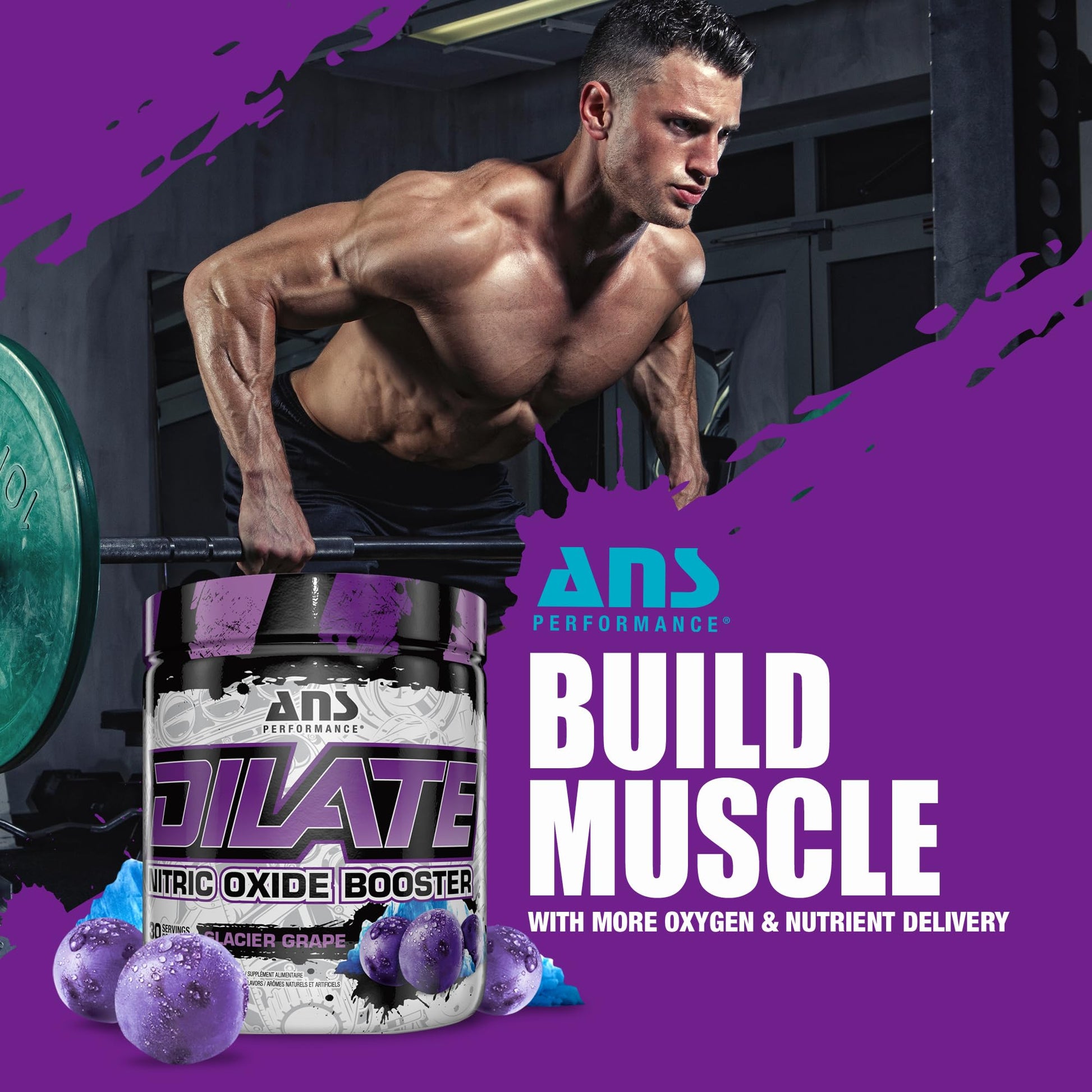 ANS Performance Dilate Pump PreWorkout Powder - Dietary Supplement - Maximizes ANS Performance uk supplements