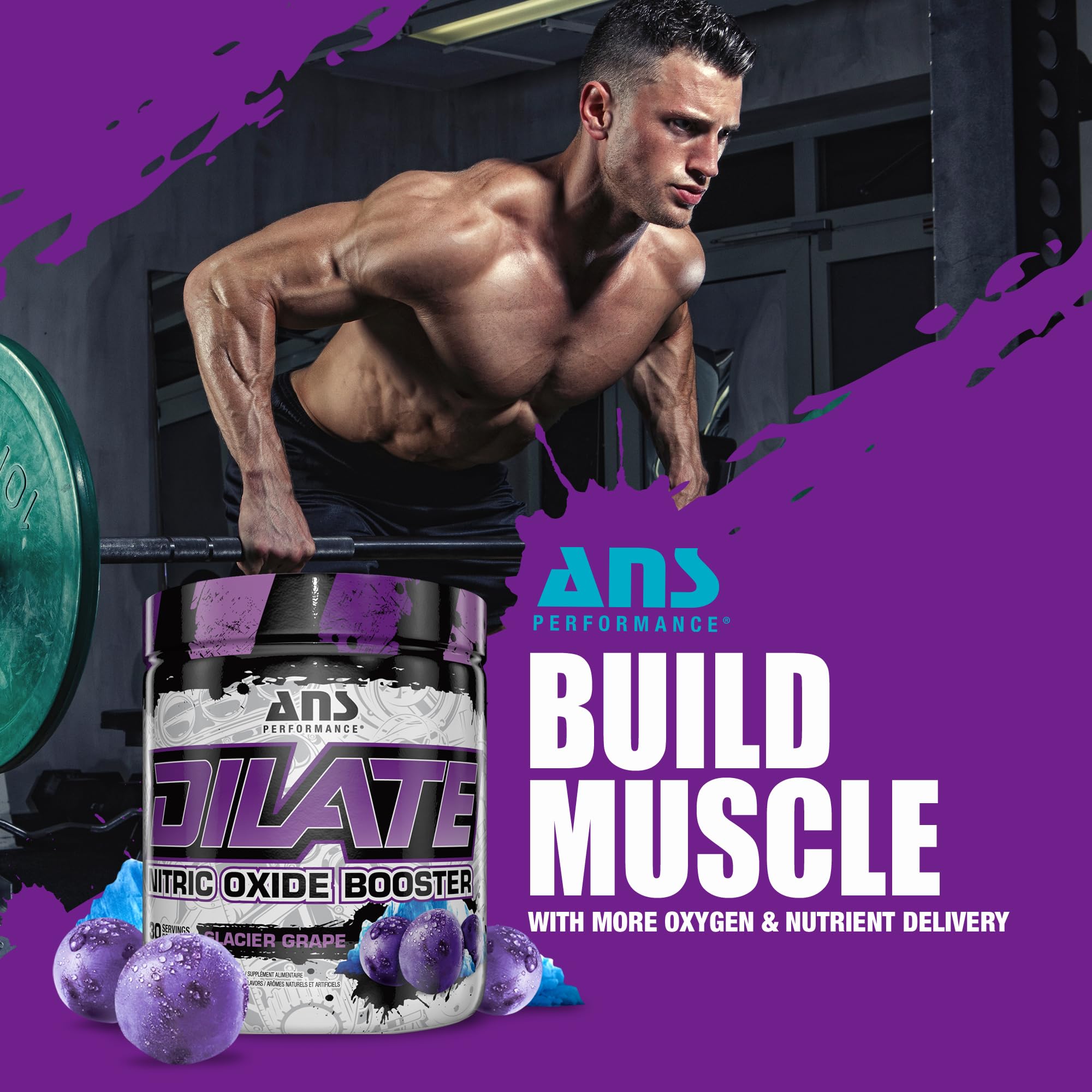 ANS Performance Dilate Pump PreWorkout Powder - Dietary Supplement - Maximizes ANS Performance uk supplements