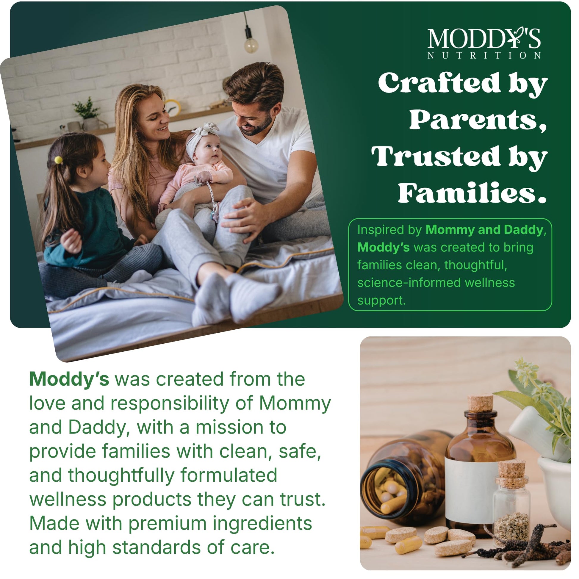 Moddy's Nutrition DreamHeight Growth Supplement for Kids & Teens, Bone, Immune & Sleep Support, Clinically Studied Formula, 120 Small Easy-to-Swallow Capsules Moddy's Nutrition uk supplements