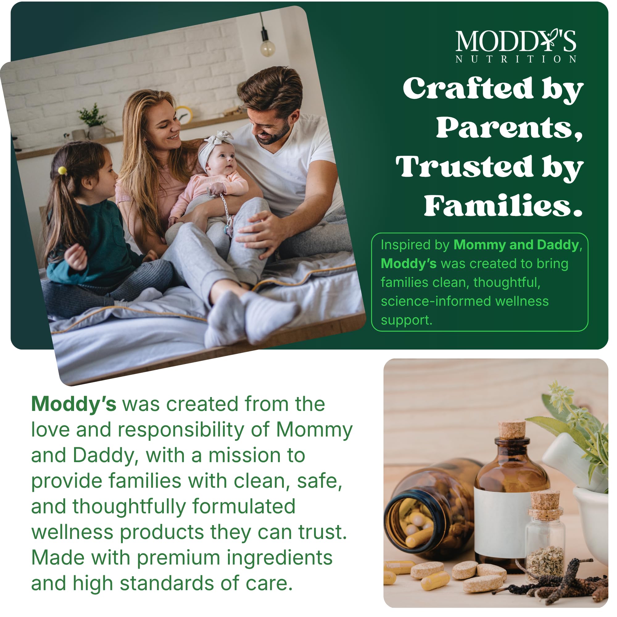 Moddy's Nutrition DreamHeight Growth Supplement for Kids & Teens, Bone, Immune & Sleep Support, Clinically Studied Formula, 120 Small Easy-to-Swallow Capsules Moddy's Nutrition uk supplements