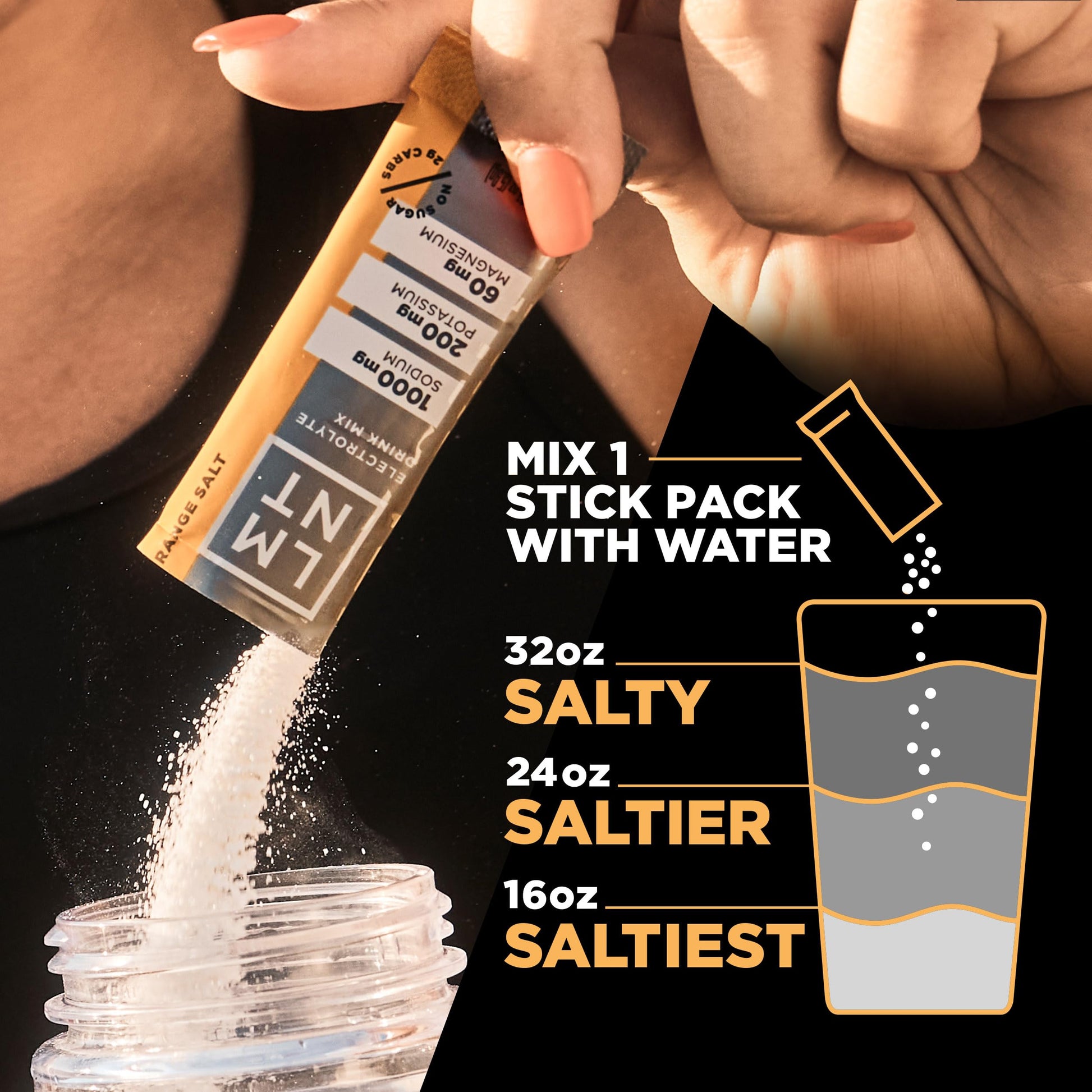 LMNT Zero Sugar Electrolytes - Orange Salt | Drink Mix | 30-Count Drink LMNT uk supplements