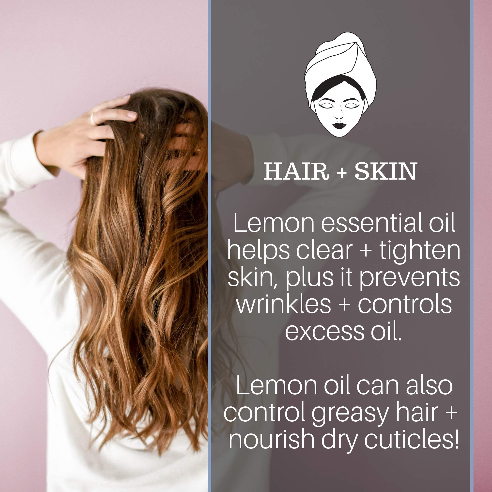Lemon Essential Oil, 4 fl oz - 100% Pure & Undiluted Lemon Oil for Diffuser and DIY - Natural Deodorizer Pure Body Naturals uk supplements