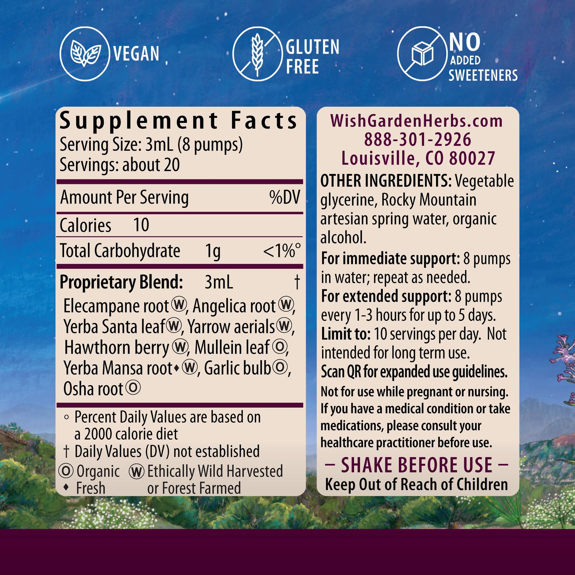 WishGarden Herbs Deep Lung & Bronchial Support - Natural Lung Support Supplement WishGarden uk supplements