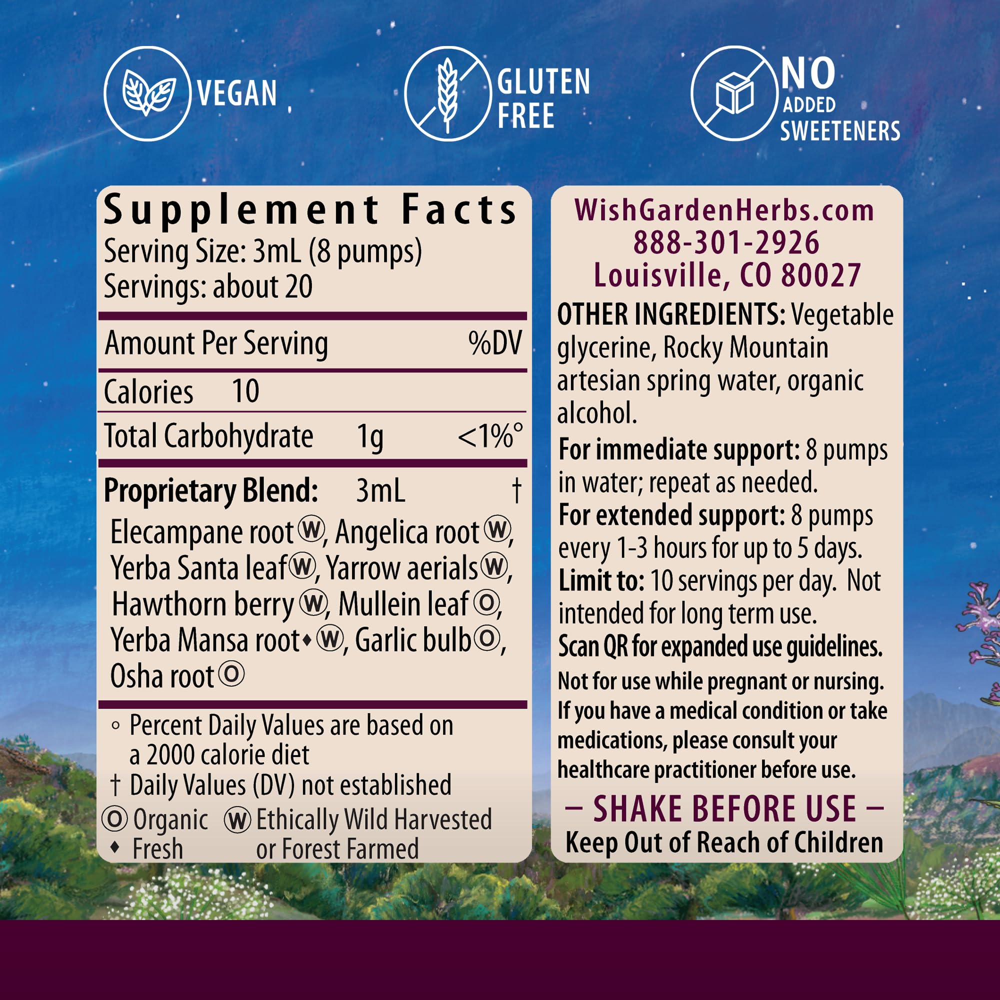 WishGarden Herbs Deep Lung & Bronchial Support - Natural Lung Support Supplement WishGarden uk supplements
