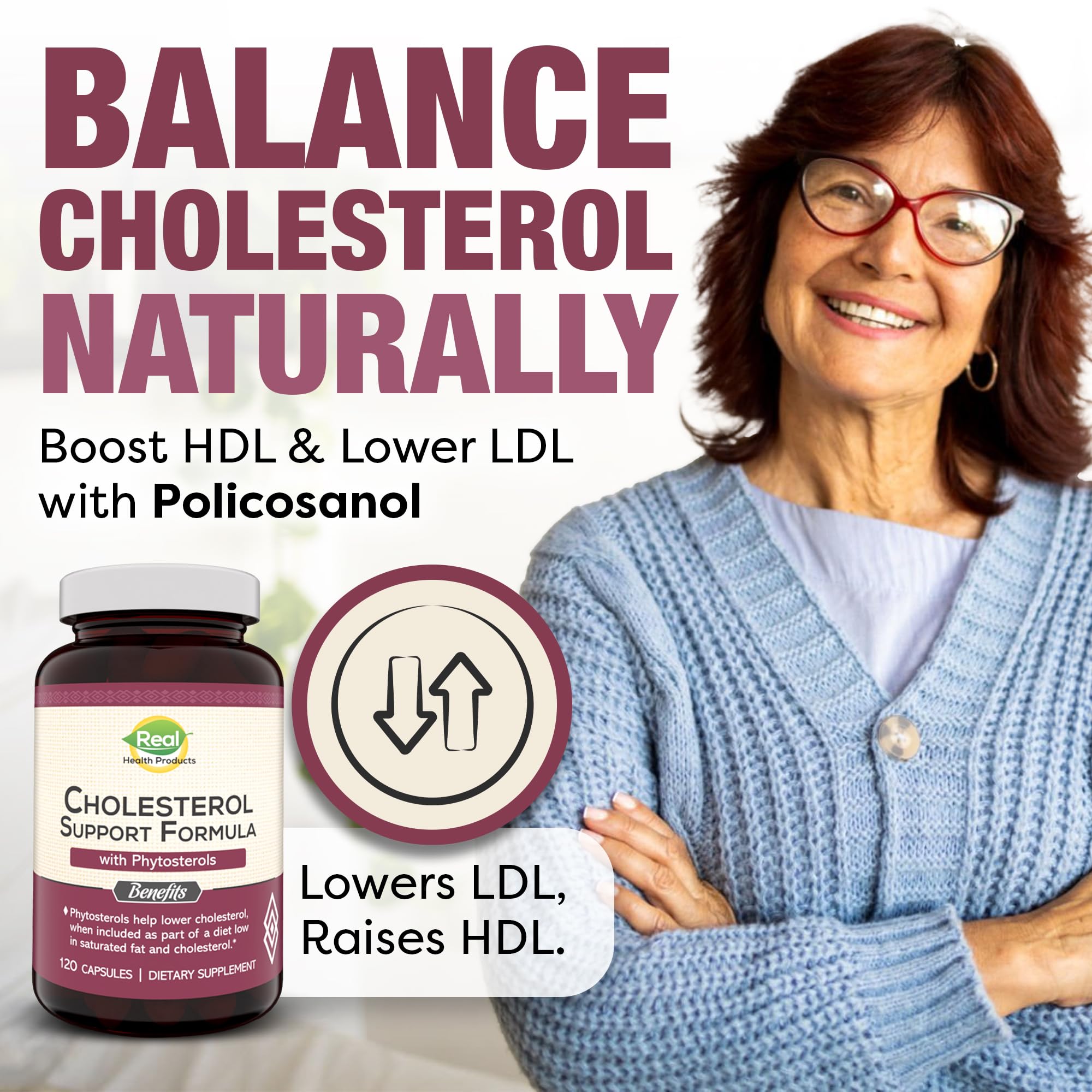 Advanced Cholesterol Health Complex with Plant Sterols. Cholesterol & Lipid Support Supplement for Healthy Heart & Cholesterol Levels for Men & Women. 120 Capsules RHP uk supplements