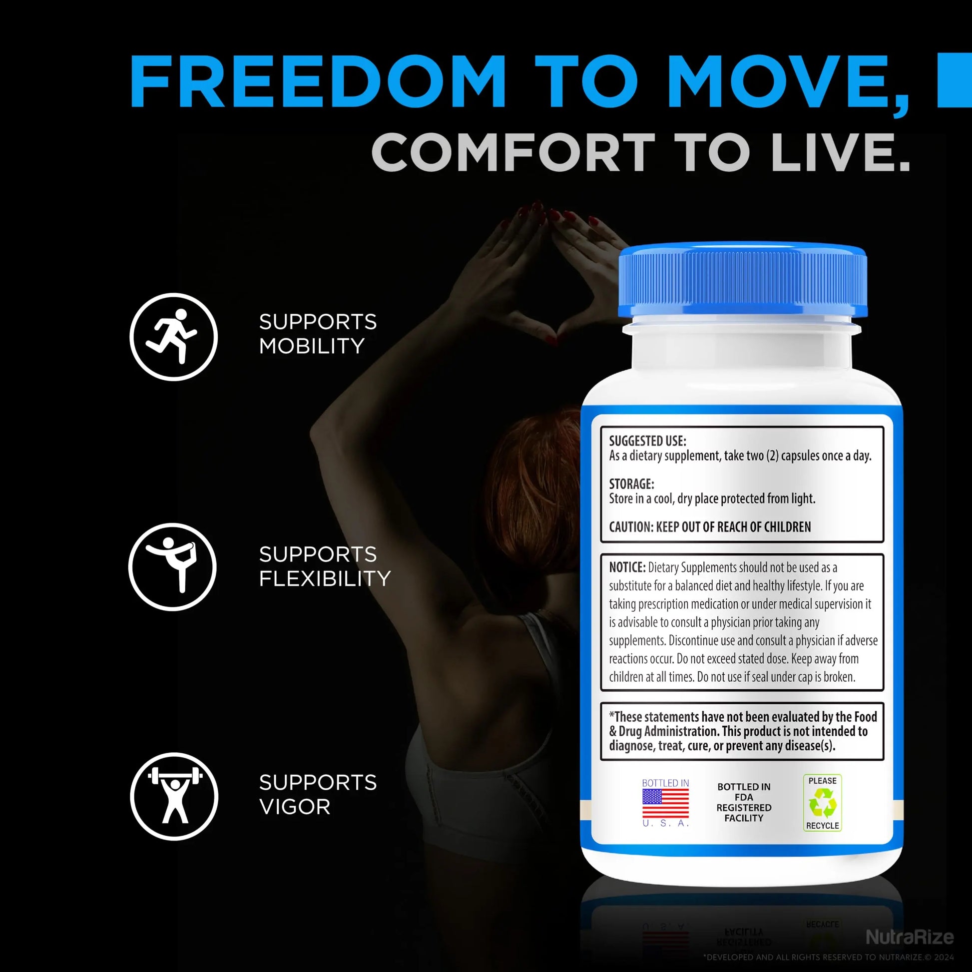 NutraRize (2 Pack) Flexopril Ultra Capsules, Official Flexopril for Joint Support, All-Natural Formula to Fortify Bones and Bolster Flexibility, Premium FlexoprilUltra Pills Review (120 Capsules) NutraRize uk supplements