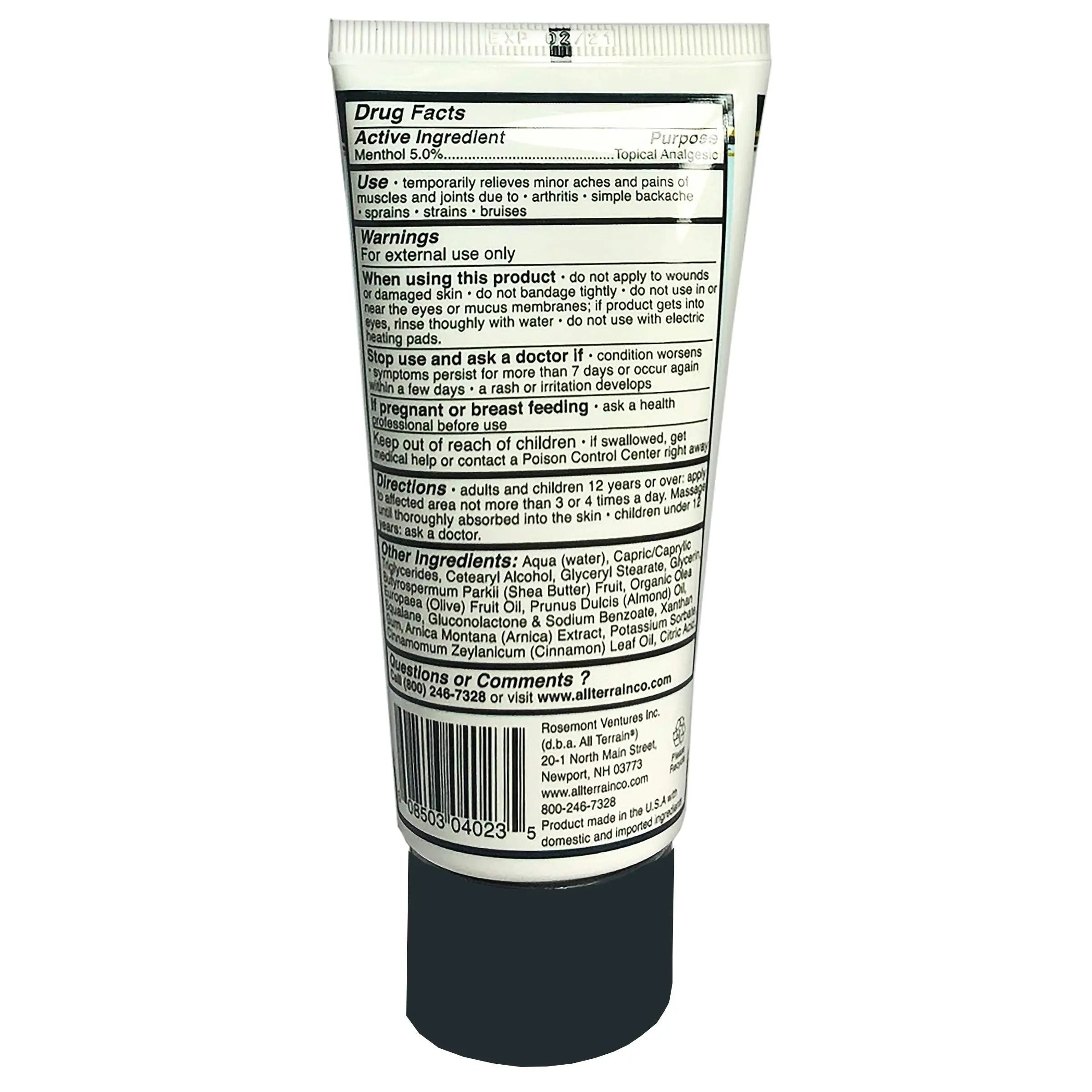 All Terrain Recovery Rub Soothing Massage Cream 3oz, Natural Relief for Muscle Aches and Pains All Terrain uk supplements