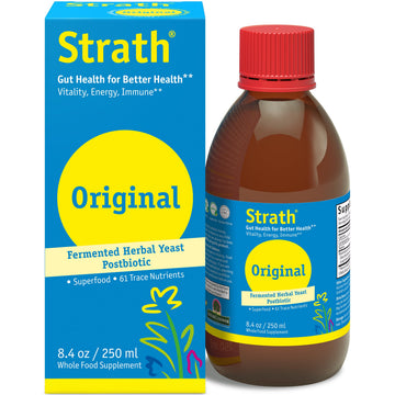 Strath Fermented Herbal Yeast Postbiotic - (8.4 Fl oz) Daily Nutritional Food Supplement Liquid | Supports Metabolism | Vegetarian | Lactose-Free | No Artificial Additives Bio-Strath uk supplements