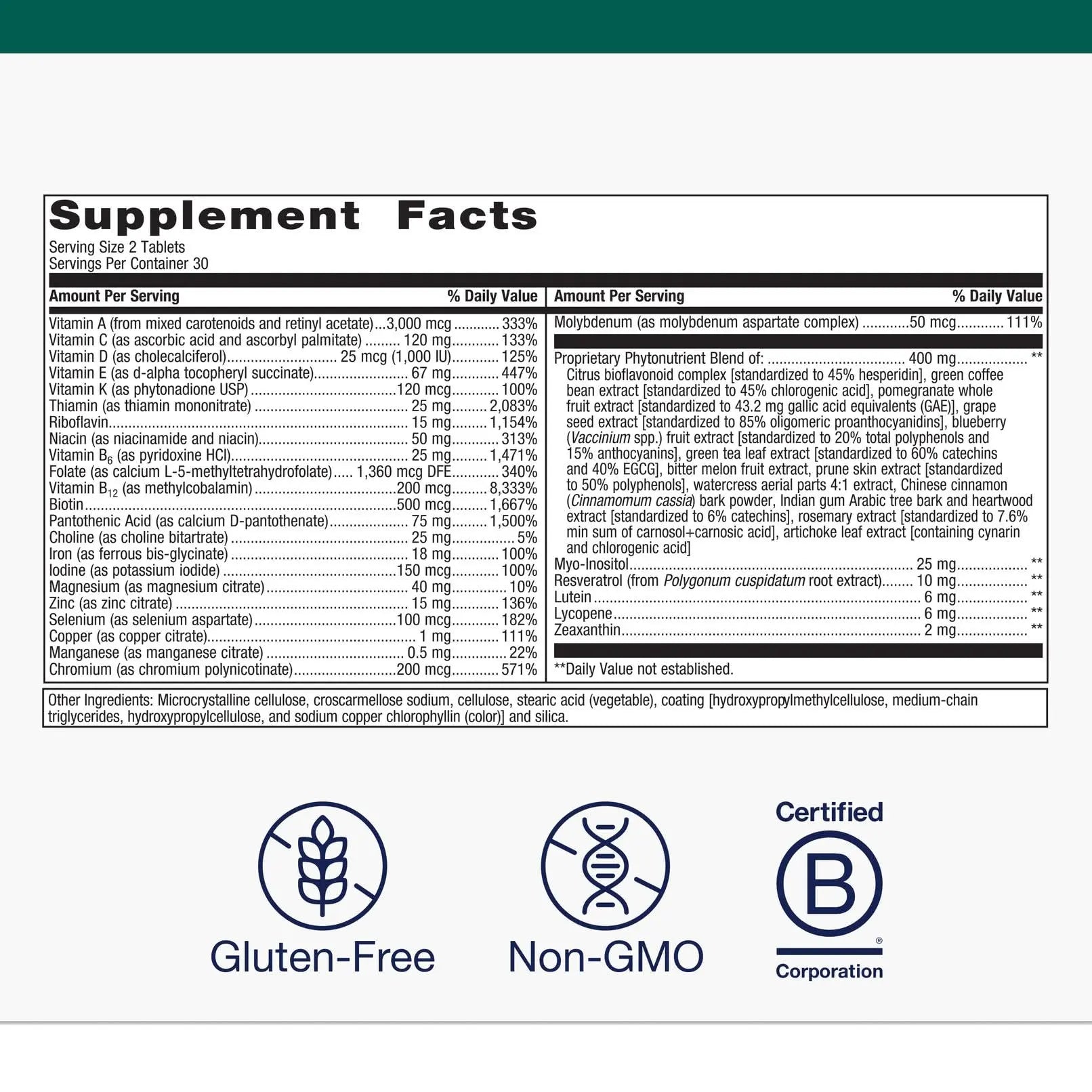 Metagenics PhytoMulti with Iron - Daily Multivitamin for Men & Women with Phytonutrients* - Methylfolate, Vitamins AK, Zinc & B6 Metagenics uk supplements