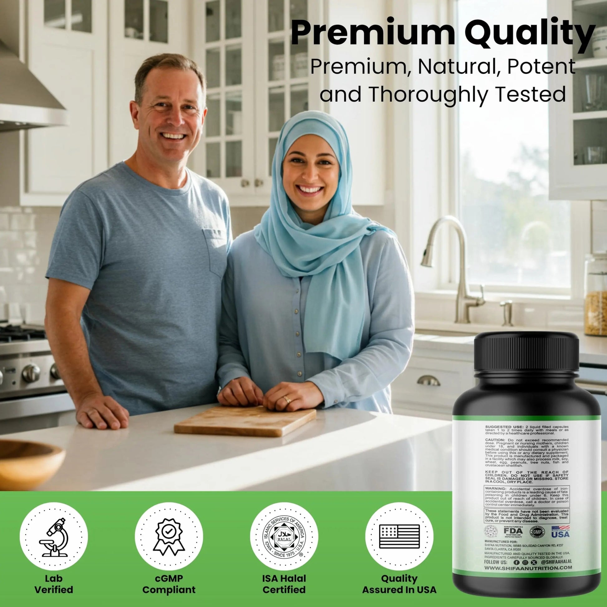 SHIFAA NUTRITION Halal Vitamins, Multivitamin for Women & Men – Comprehensive Support for Heart, Brain, Eye & Immune Health SHIFAA NUTRITION uk supplements