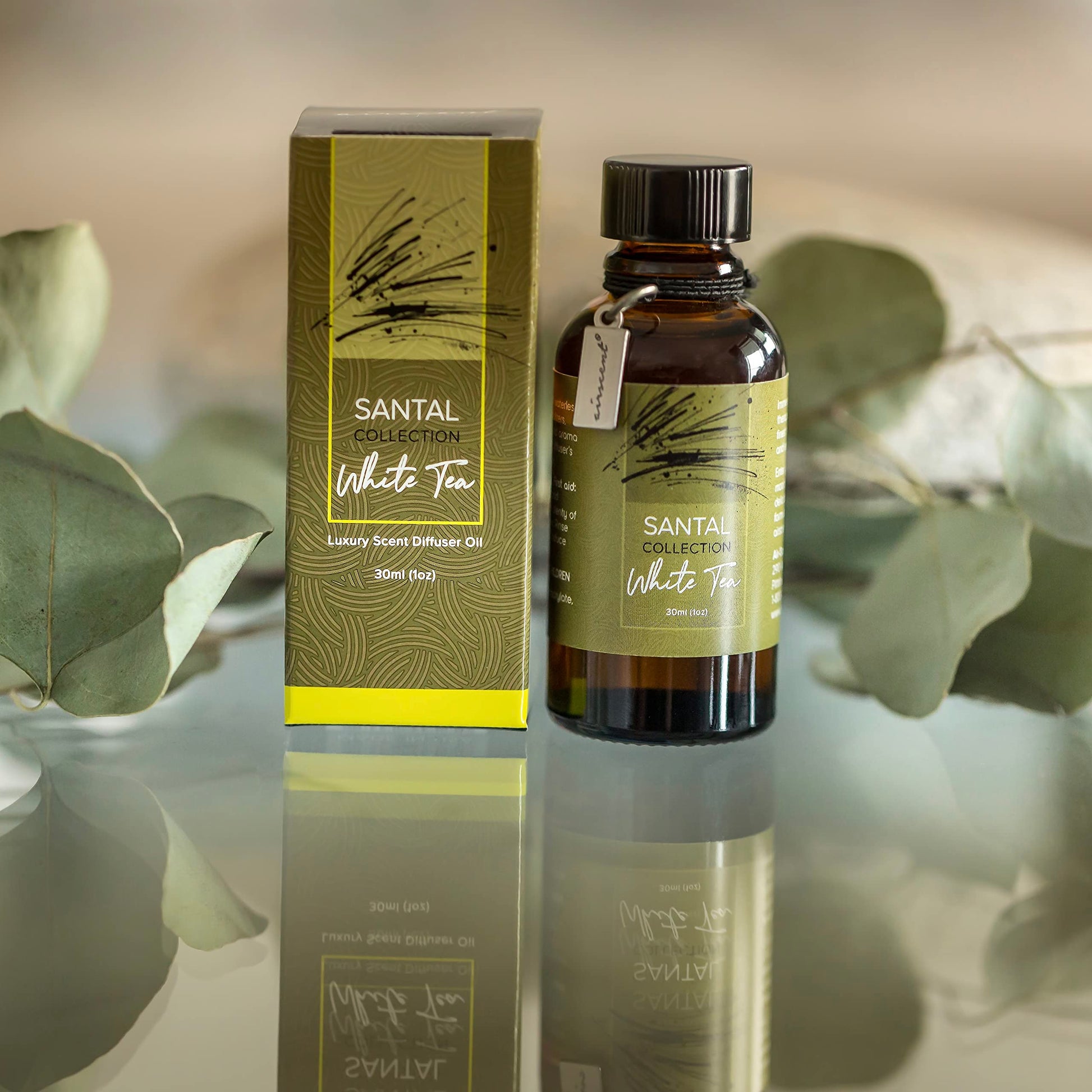 Santal White Tea Diffuser Oil - Air-Scent Aroma and Essential Oil Blend for Aromatherapy Diffusers - 30 Milliliter Air-Scent uk supplements