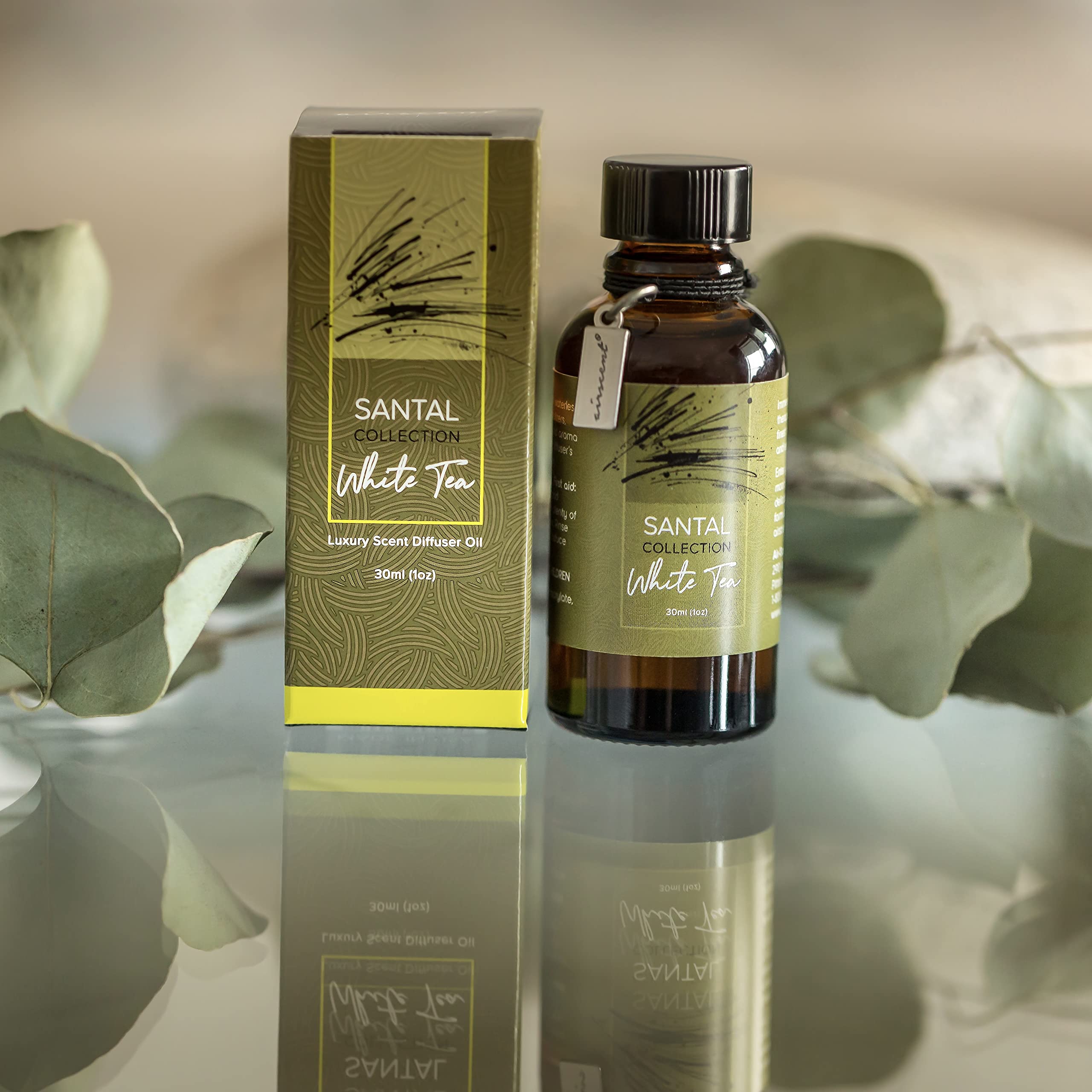 Santal White Tea Diffuser Oil - Air-Scent Aroma and Essential Oil Blend for Aromatherapy Diffusers - 30 Milliliter Air-Scent uk supplements