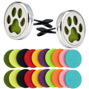Framendino, 2 Pack Dog Paw Print Locket for Essential Oil Diffuser with 20 Felt Refill Pads Framendino uk supplements
