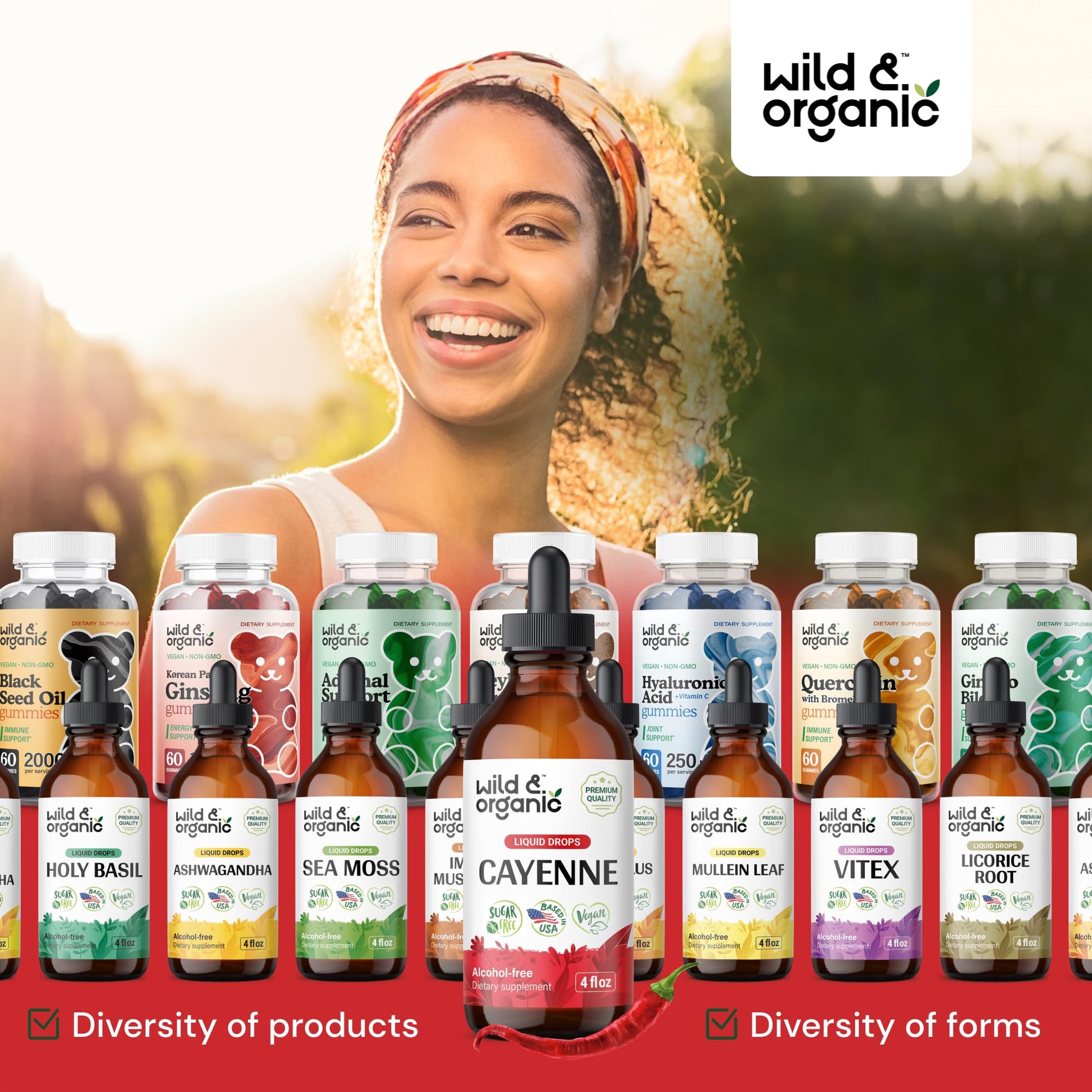 Wild & Organic Cayenne Pepper Tincture - Digestive Support with Capsaicin Extract - Cayenne Pepper Liquid Drops for Overall Well-Being - Unflavored, Vegan, Sugar & Alcohol-Free - 4 fl oz Wild & Organic uk supplements
