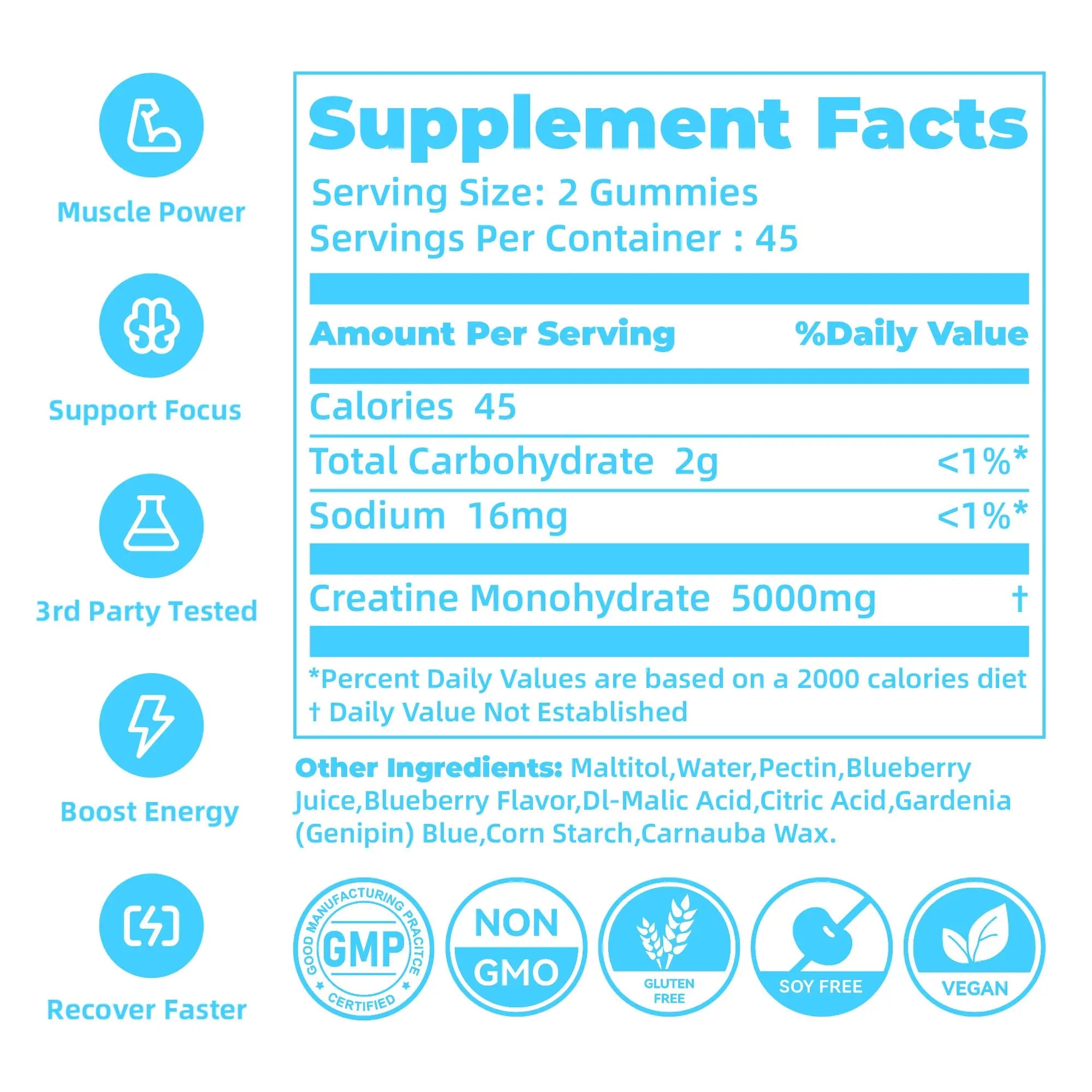 novomins Creatine Monohydrate Gummies 5000mg for Men & Women, Chewables Creatine Monohydrate for Muscle Strength, Muscle Builder, Energy Boost, Pre-Workout Supplement novomins uk supplements