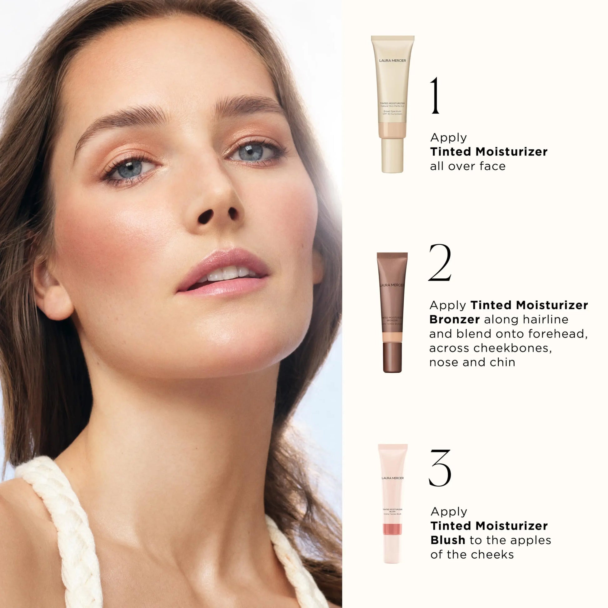 Laura Mercier Tinted Moisturizer Bronzer: Long Lasting Sheer Cream Bronzer, Weightless, Buildable Coverage, 12 HR Hydrating Wear, Non-Comedogenic, 6 Shades for All Skin Tones, Sundrop Laura Mercier uk supplements