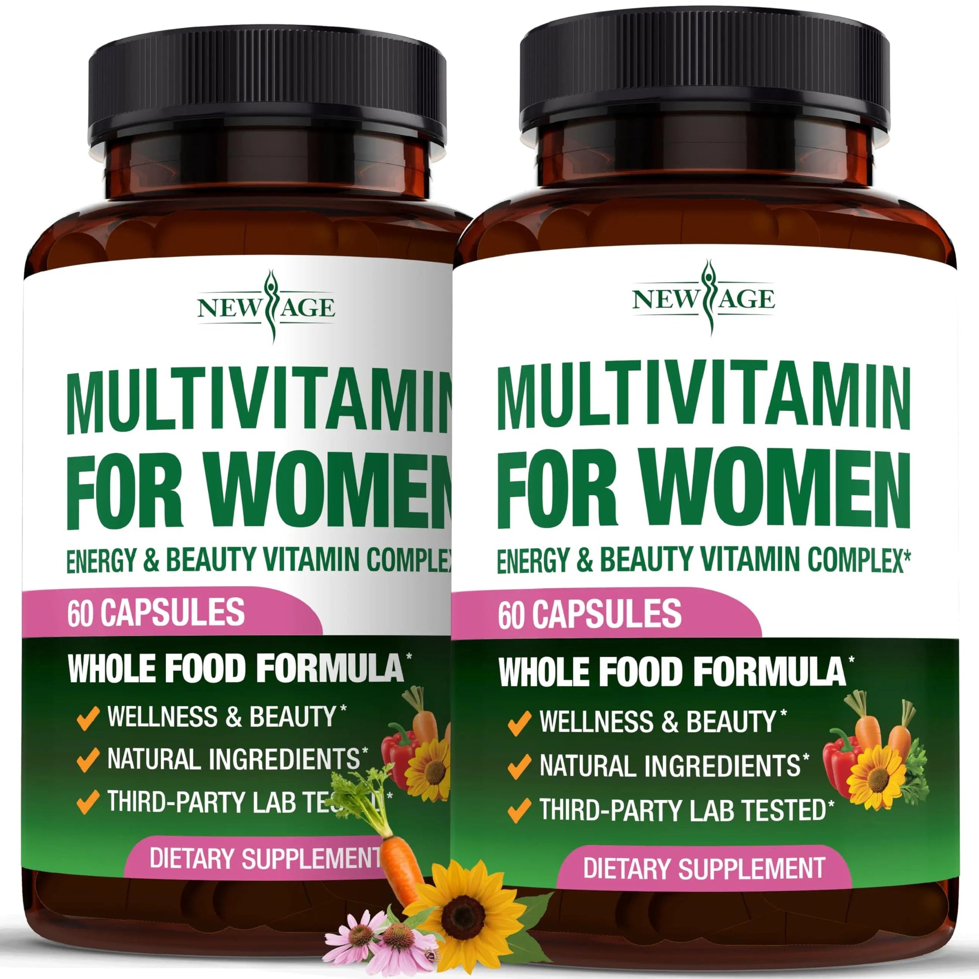 NEW AGE Multivitamin for Women - B-Complex, Whole Foods, Hair Support, Iron - All in1 Womens Multivitamin NEW AGE uk supplements