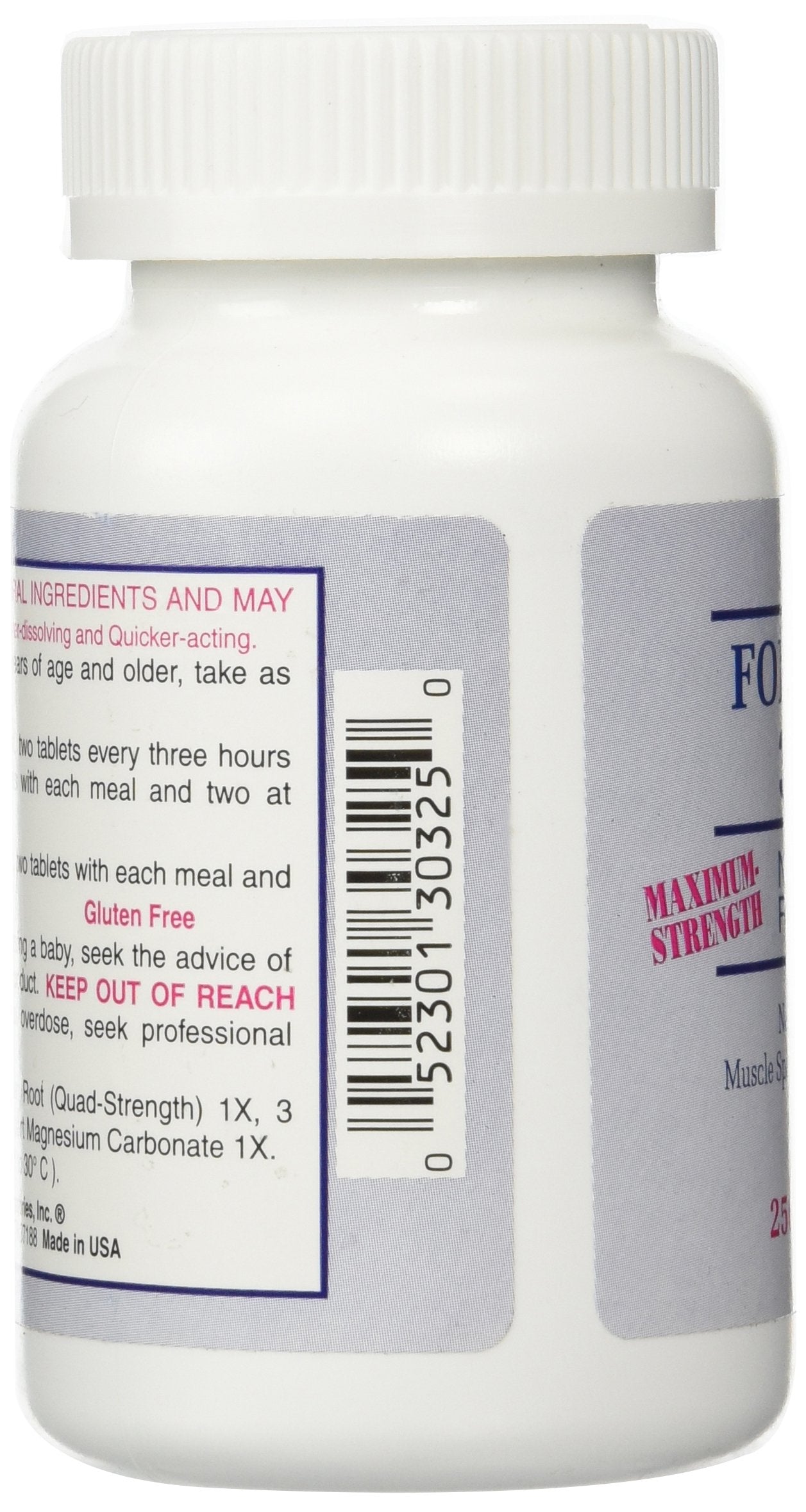 Dee Cee Labs Formula 303 Maximum Strength All-Natural Relaxant Tablets, 250 Tablets; All-Natural Relaxant containing Magnesium for Sore Muscles, Passion Flower, and Valerian Root Dee Cee Laboratories uk supplements