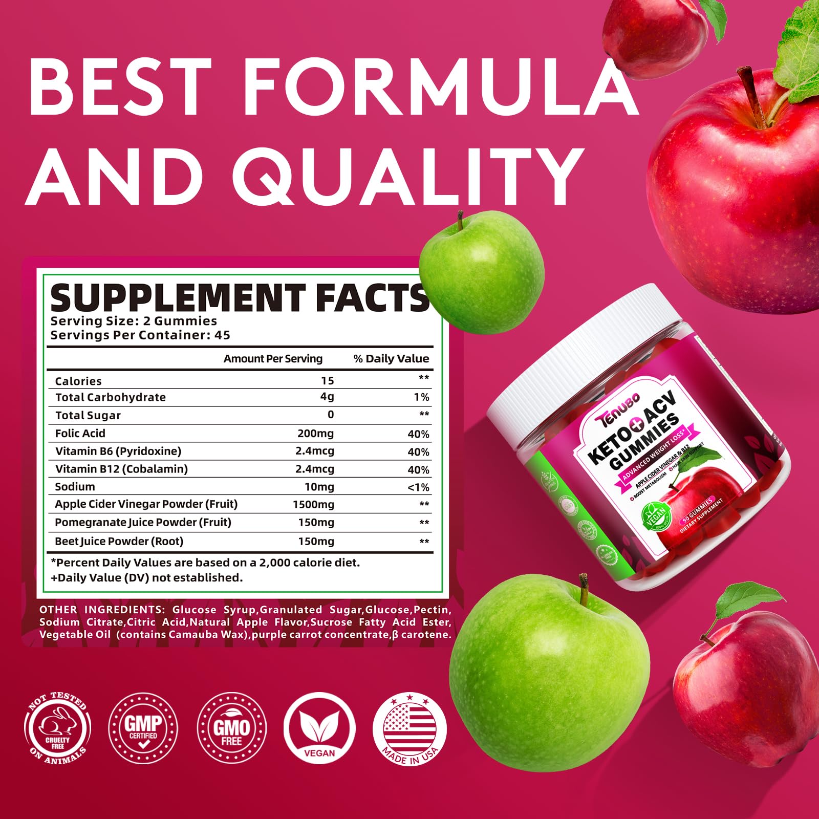 Tenubo Keto ACV Gummies Advanced Weight Loss - 90 Count Speedy Keto Acv Tenubo uk supplements