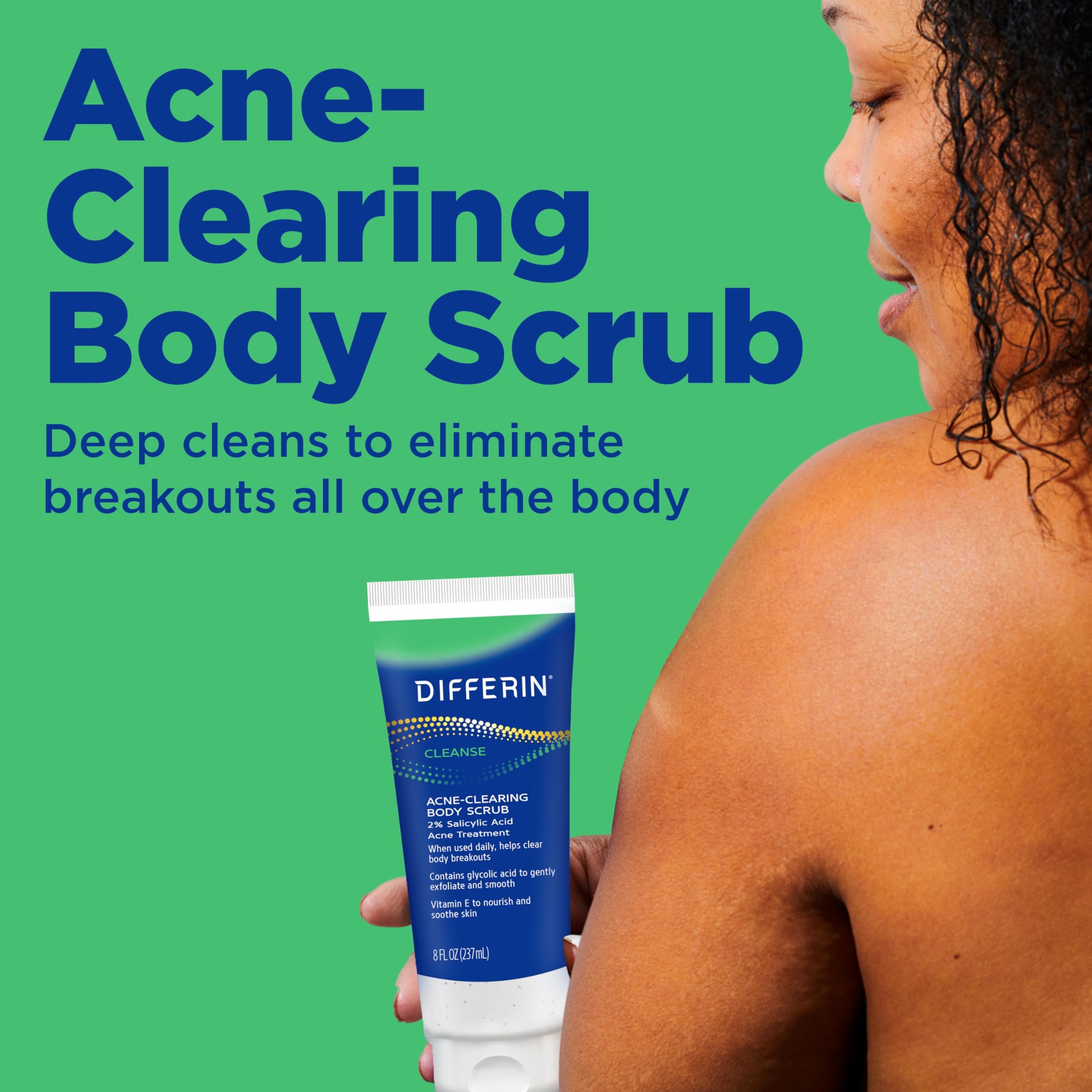 Differin Body Scrub with Salicylic Acid Acne Clearing Improves Tone and Texture Prone Skin Differin uk supplements