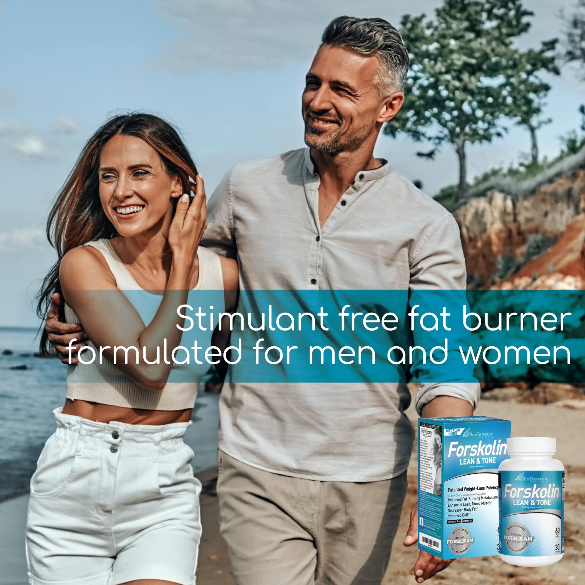 BioGenetic Labs Forskolin Lean & Tone - Weight Loss Pills - Body Toning Formula Fat Burner BioGenetic Laboratories uk supplements