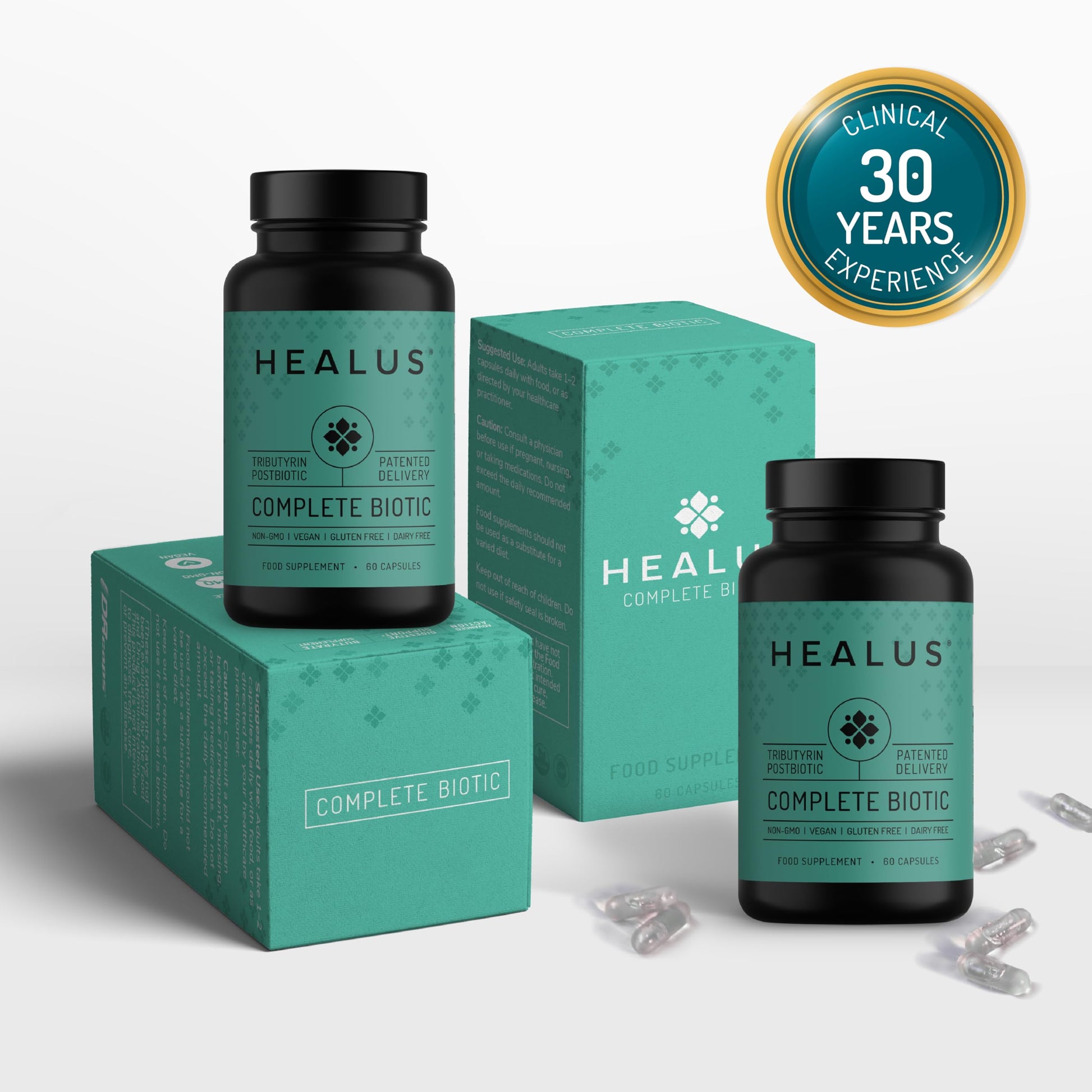 Healus Complete Biotic - Postbiotic Tributyrin Supplement - Postbiotics for Gut Health - Butyrate Gut Health Supplement Healus uk supplements