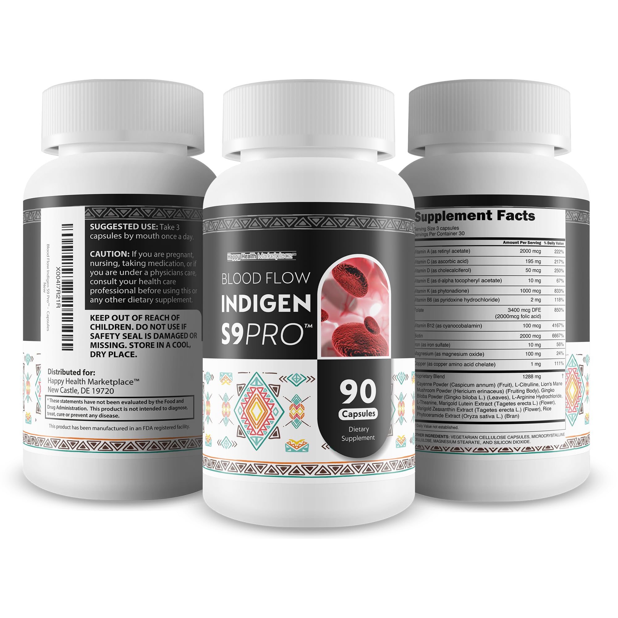 Blood Flow Indigen S9 Pro - Our Best Poor Circulation Supplements for Advanced Blood Flow Care - Blood Circulation Support - Blood Circulation Supplements for Healthy Blood Flow Help Blood Flow Pills Happy Health Marketplace uk supplements