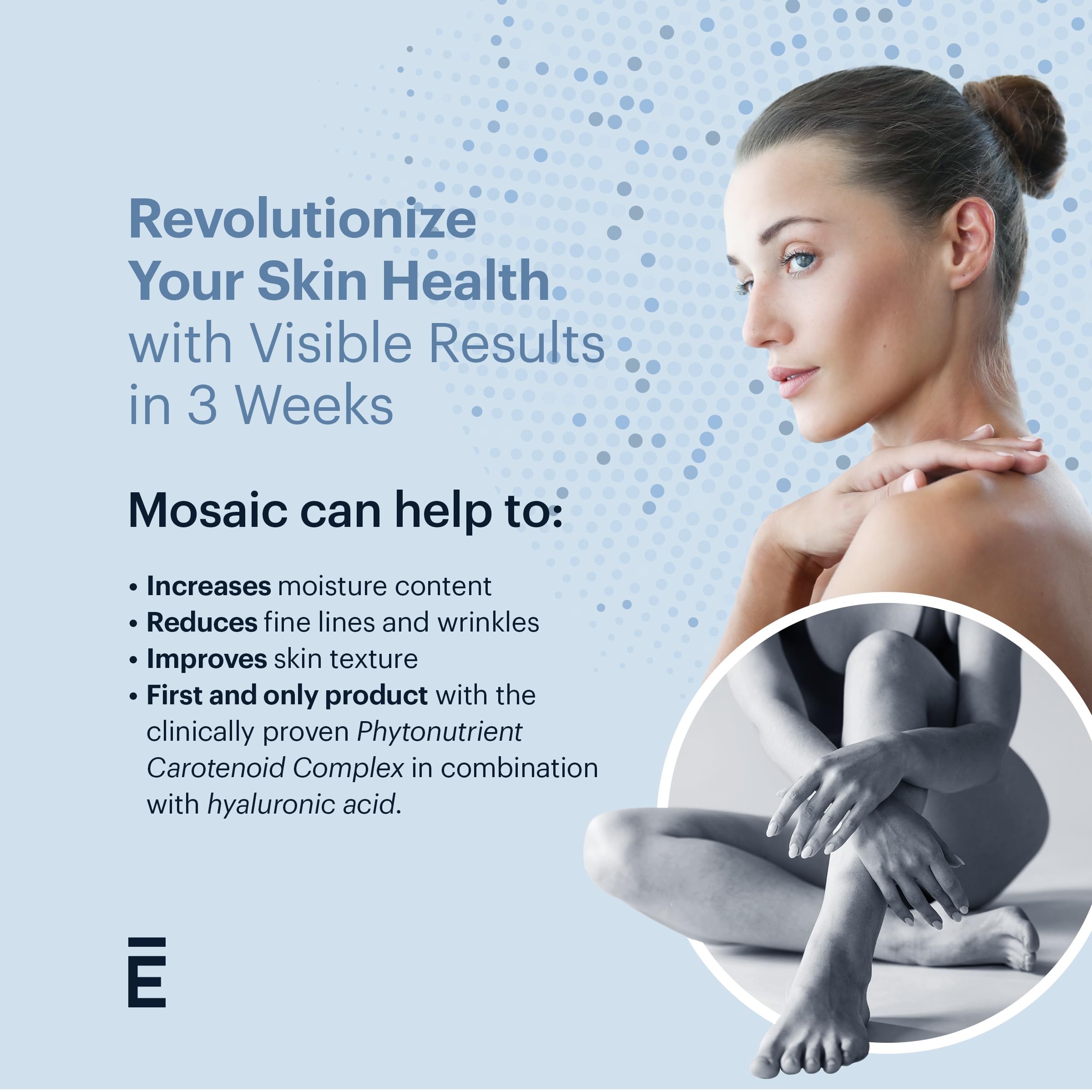 ELYSIUM Mosaic - Hyaluronic Acid Supplement - Clinically Proven - Fights Fine Lines & Skin Aging - Collagen Supplement - 30-Day Supply (Vegan Softgels) ELYSIUM uk supplements